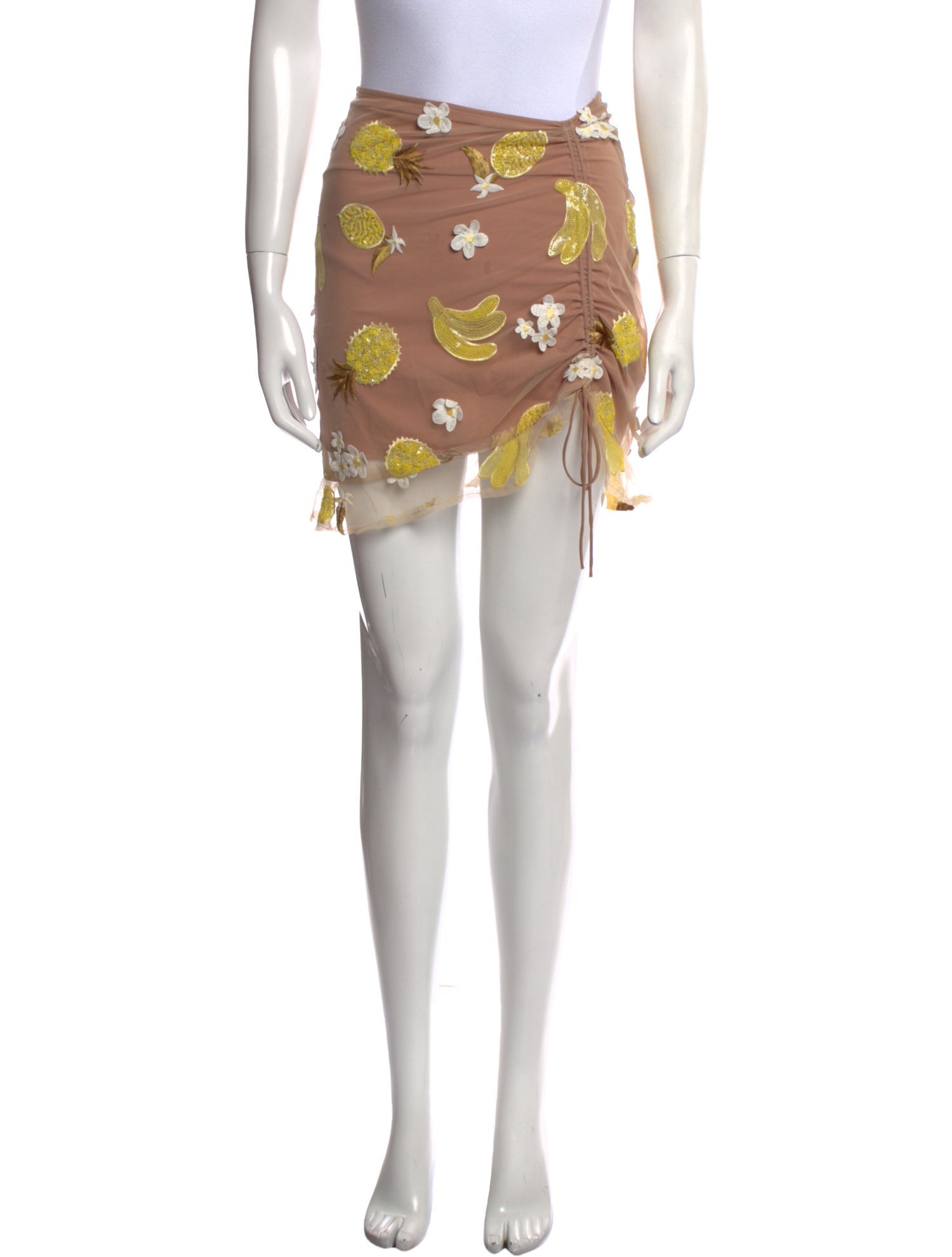 For Love & Lemons Floral Print Mini Skirt