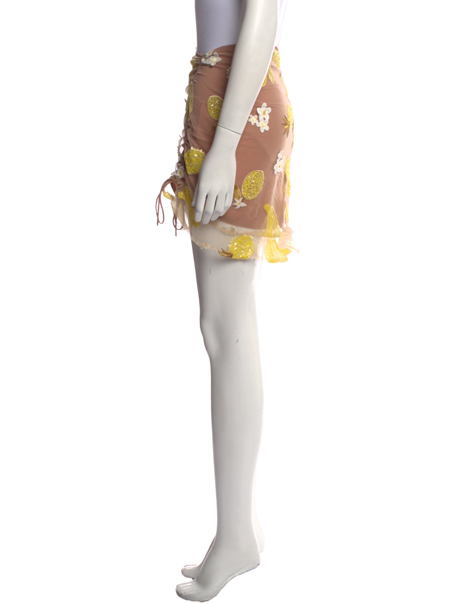 For Love & Lemons Floral Print Mini Skirt