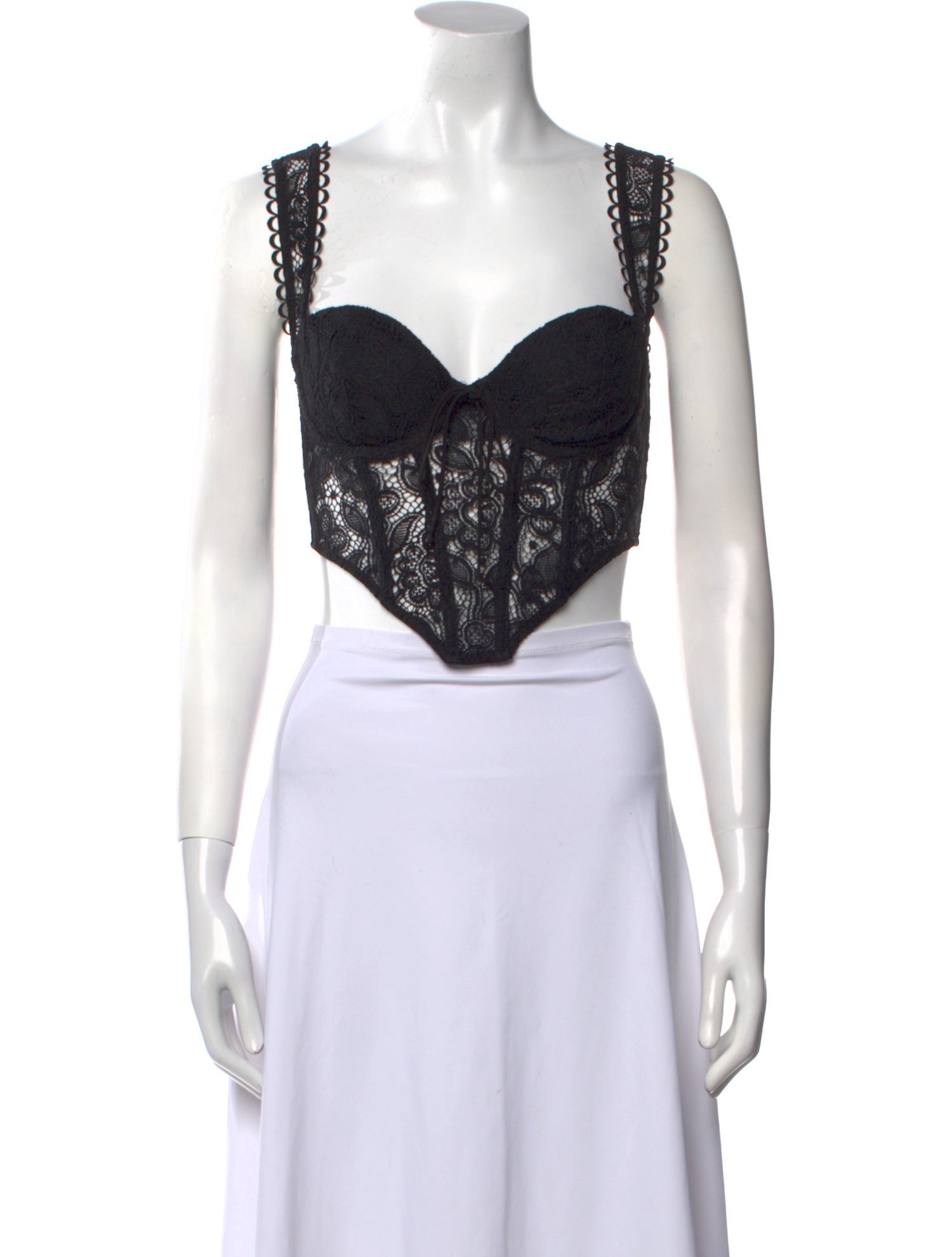 For Love & Lemons V-Neck Sleeveless Crop Top