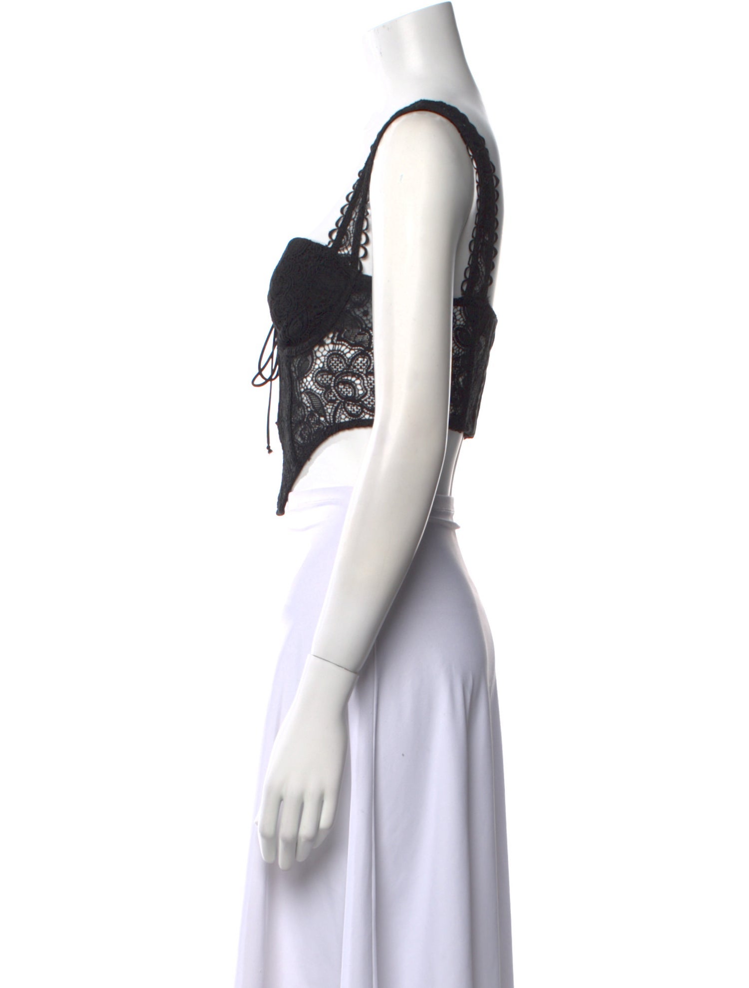 For Love & Lemons V-Neck Sleeveless Crop Top