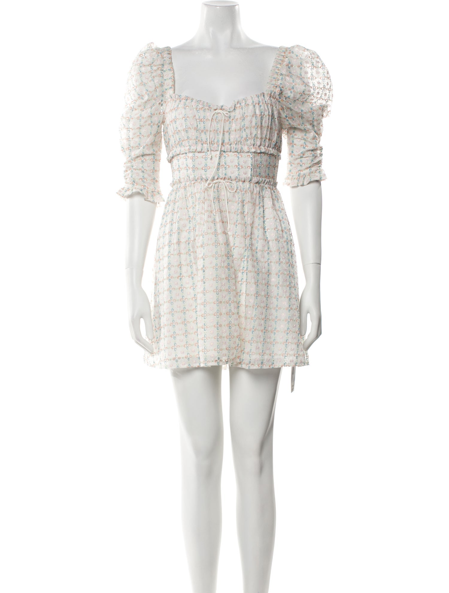 sachin and babi light blue dress For Love & Lemons White Embroidered Viscose Maxi Dress Size S