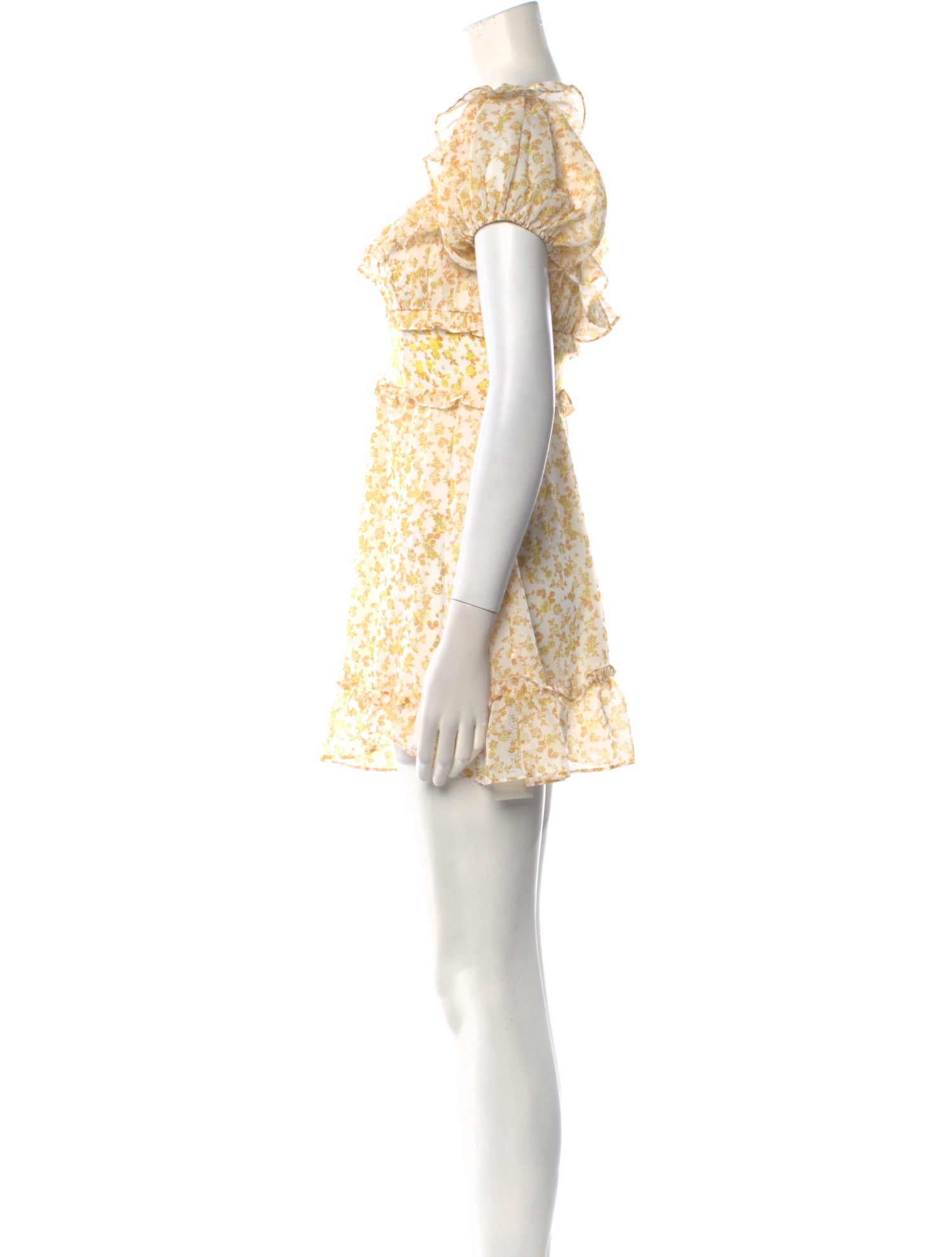 For Love & Lemons Floral Print Mini Dress