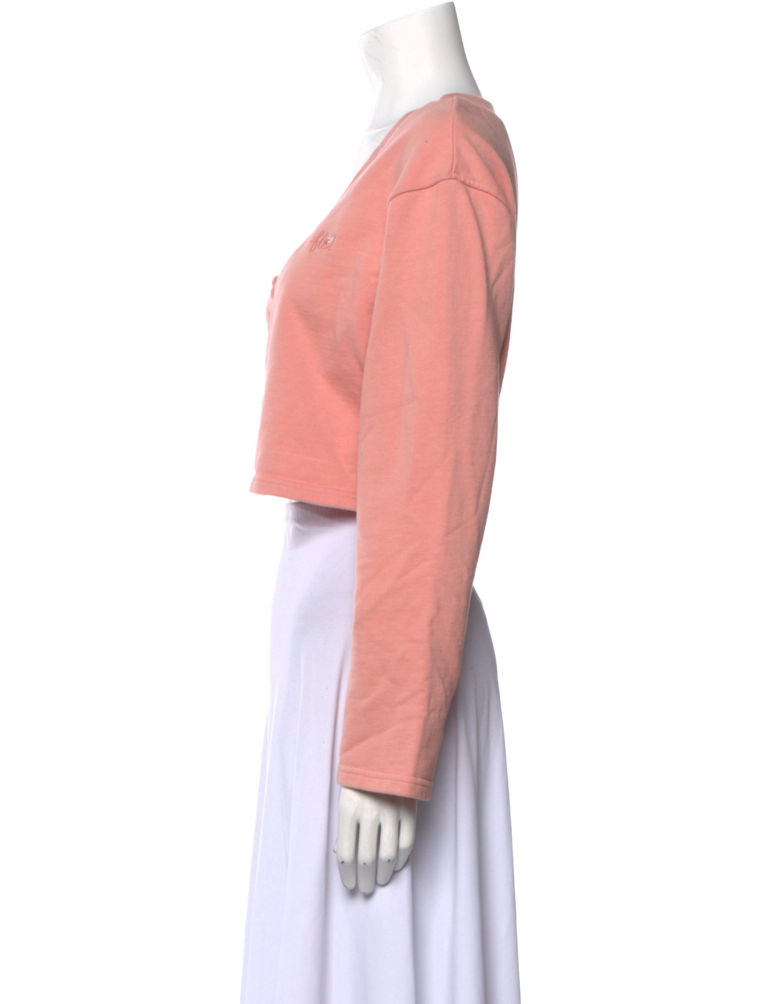 For Love & Lemons V-Neck Long Sleeve Crop Top