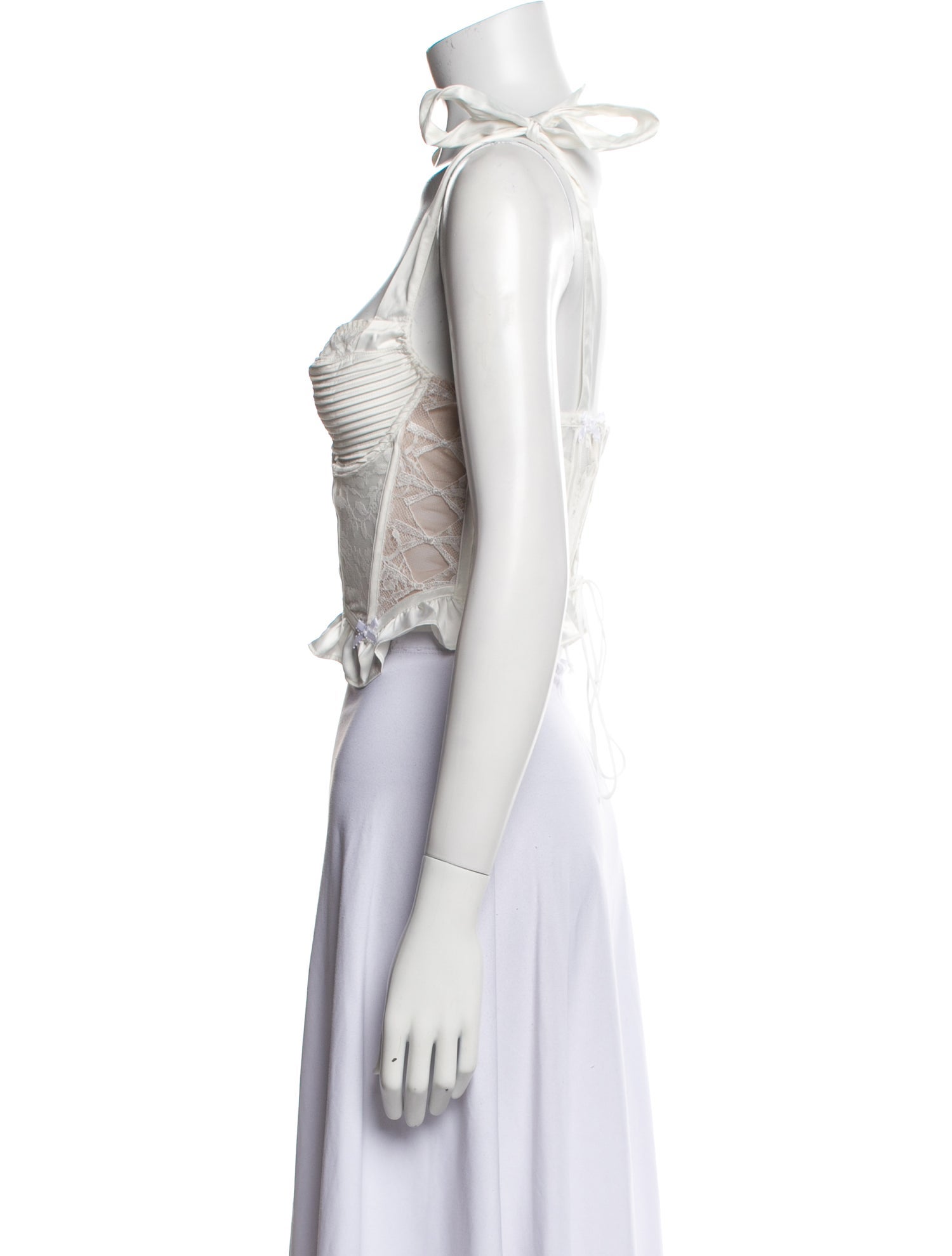 For Love & Lemons V-Neck Sleeveless Crop Top