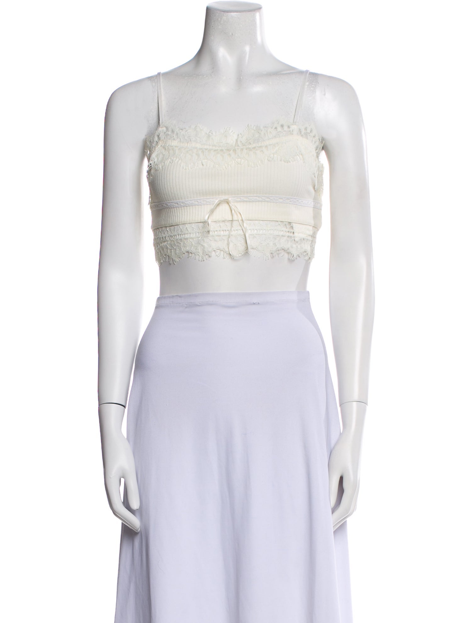 For Love & Lemons Square Neckline Sleeveless Crop Top