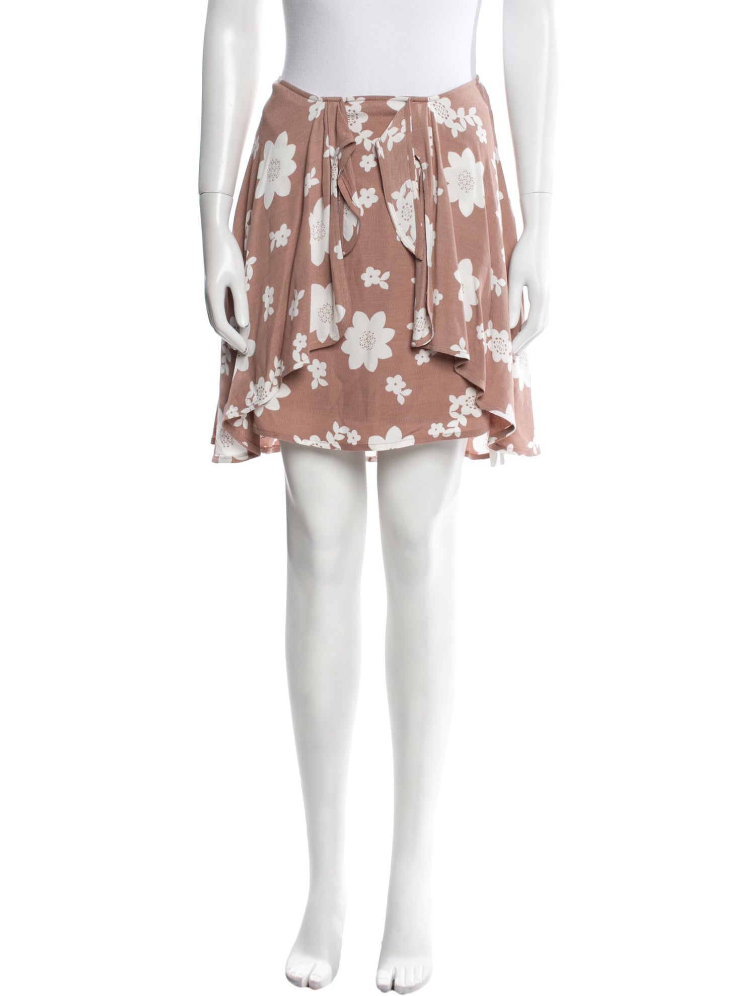 For Love & Lemons Floral Print Knee-Length Skirt