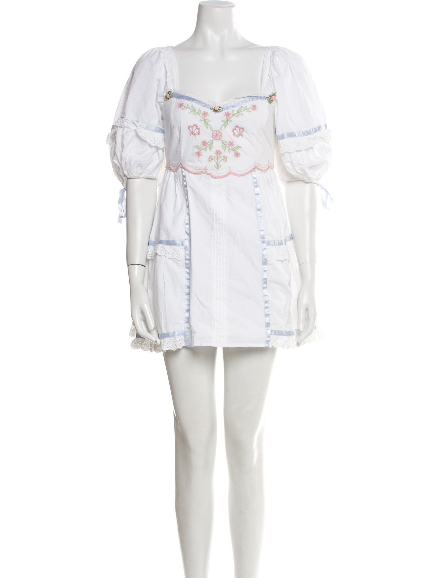 For Love & Lemons Square Neckline Mini Dress