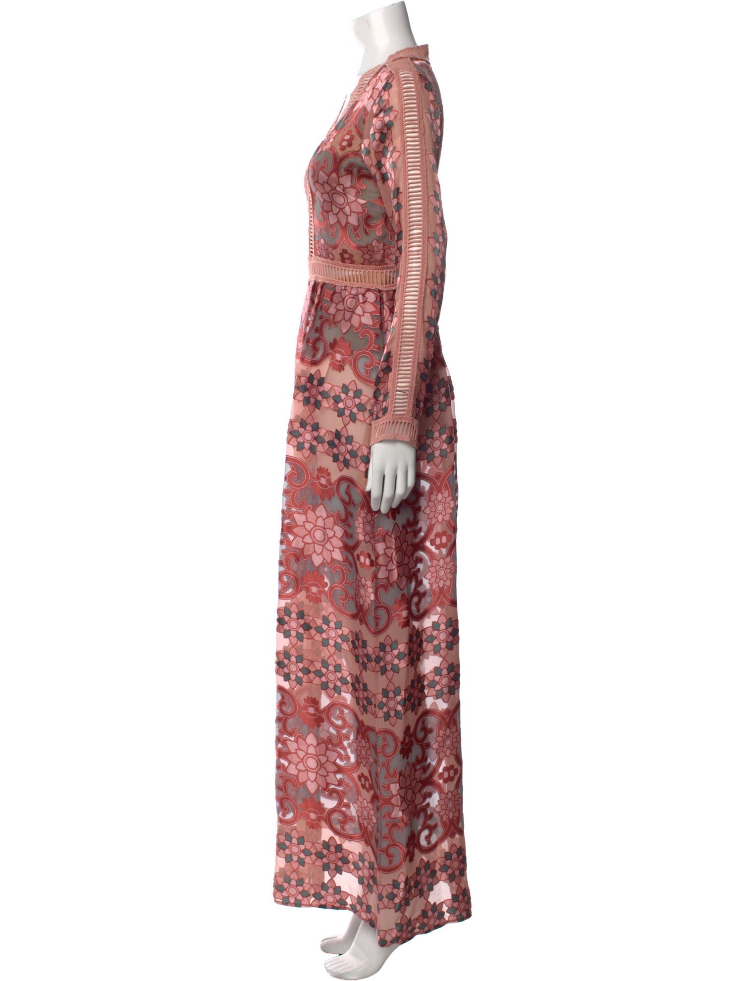 For Love & Lemons Floral Print Long Dress