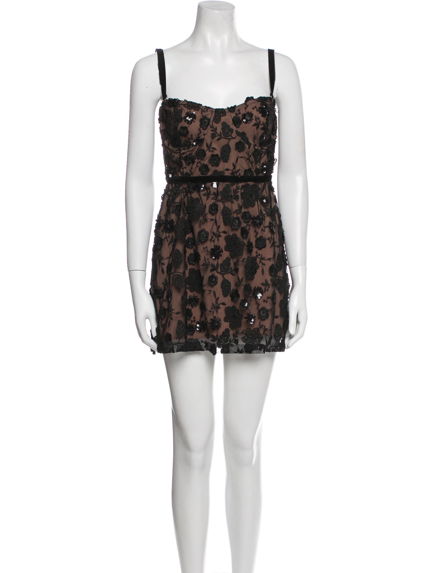 For Love & Lemons Lace Pattern Mini Dress