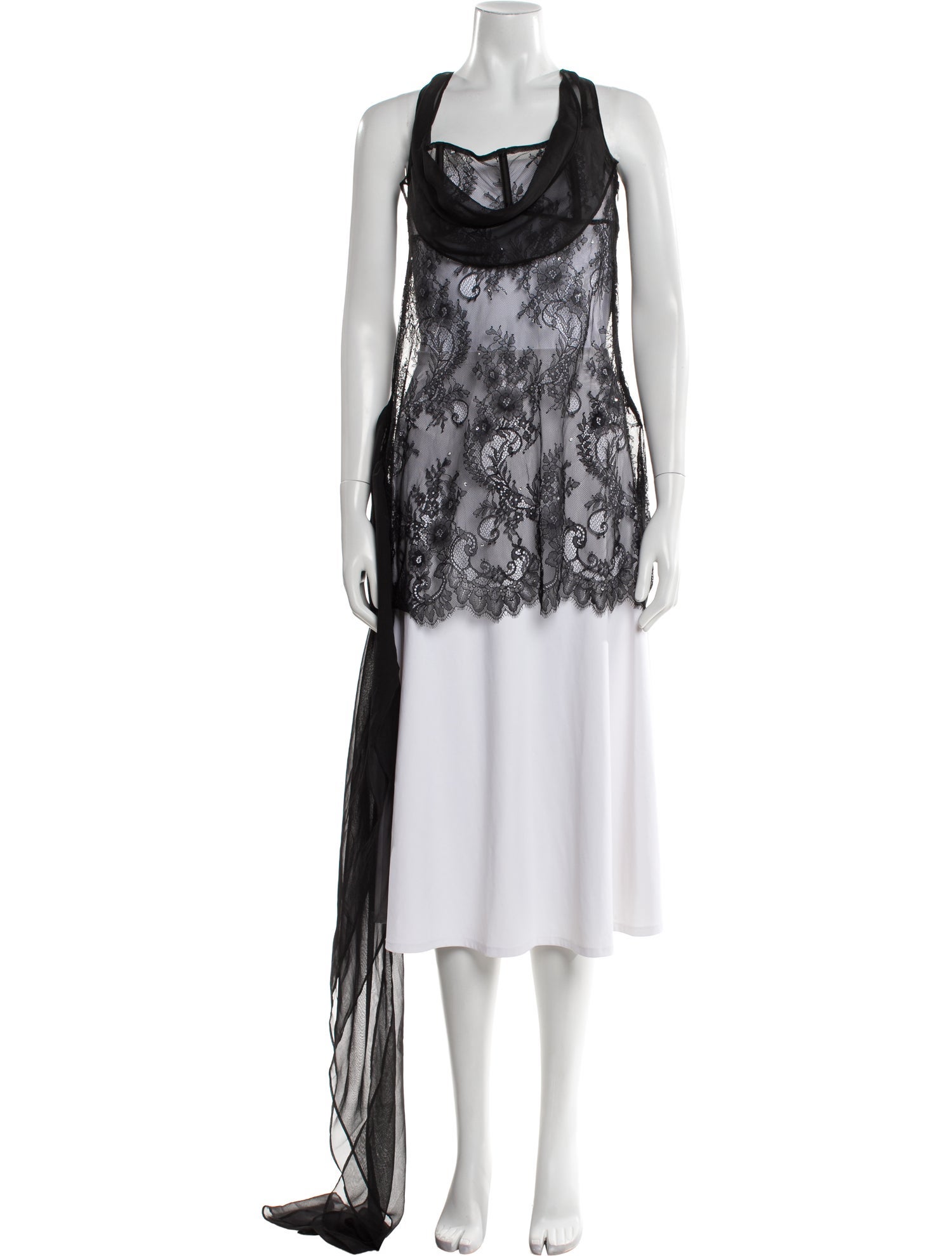 For Love & Lemons Nylon Crystal Embellishments Nightgown