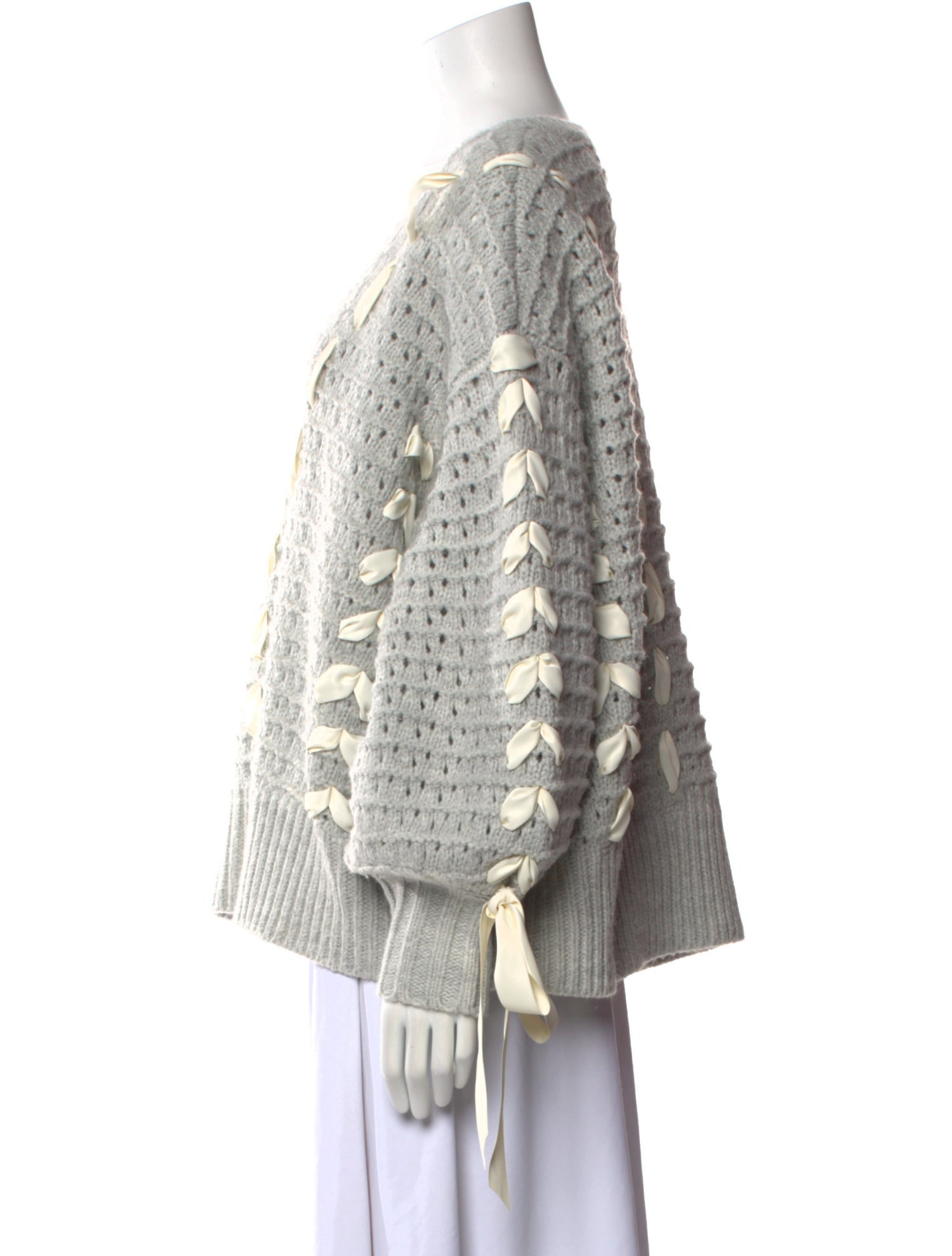 For Love & Lemons Striped V-Neck Sweater