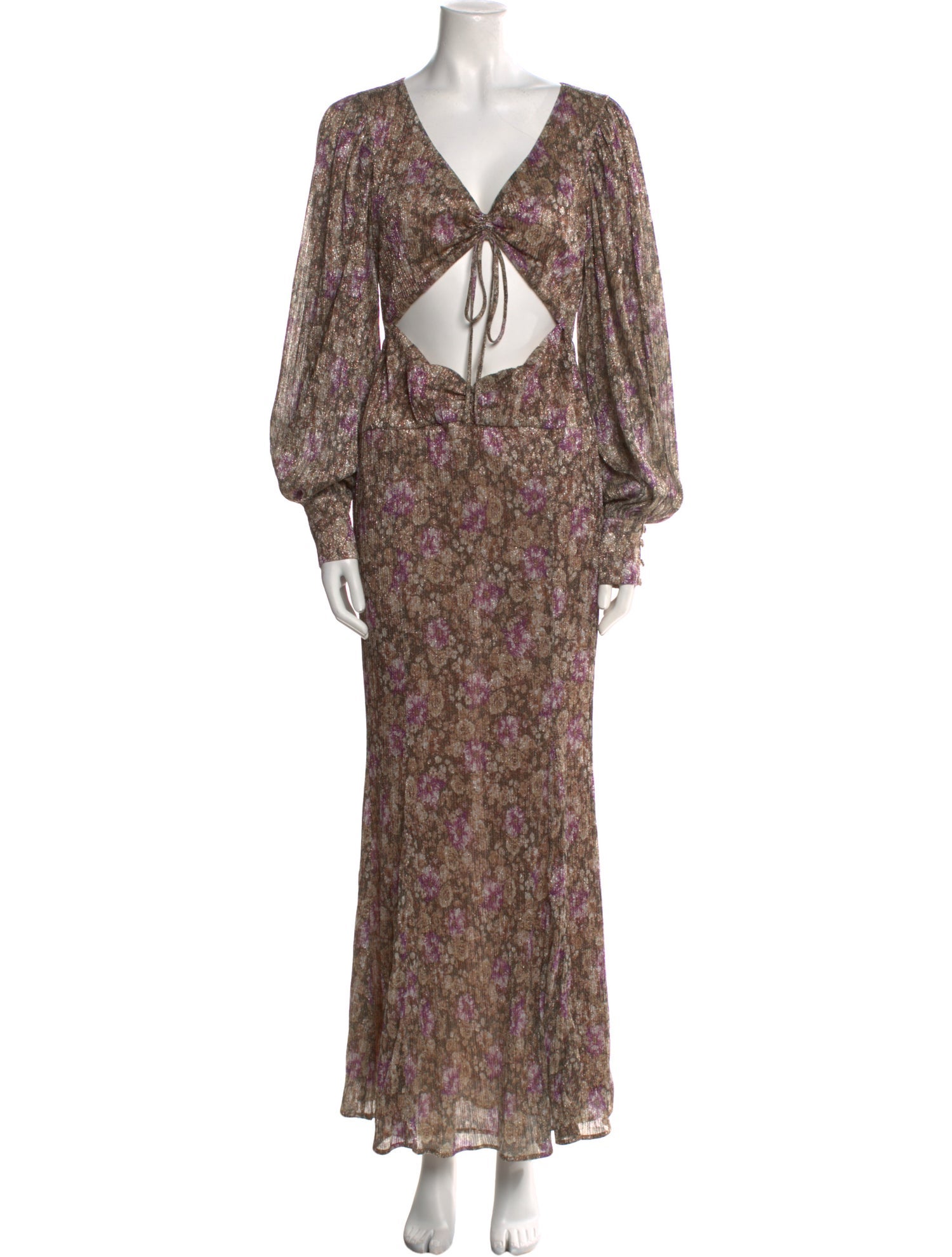 For Love & Lemons Floral Print Long Dress