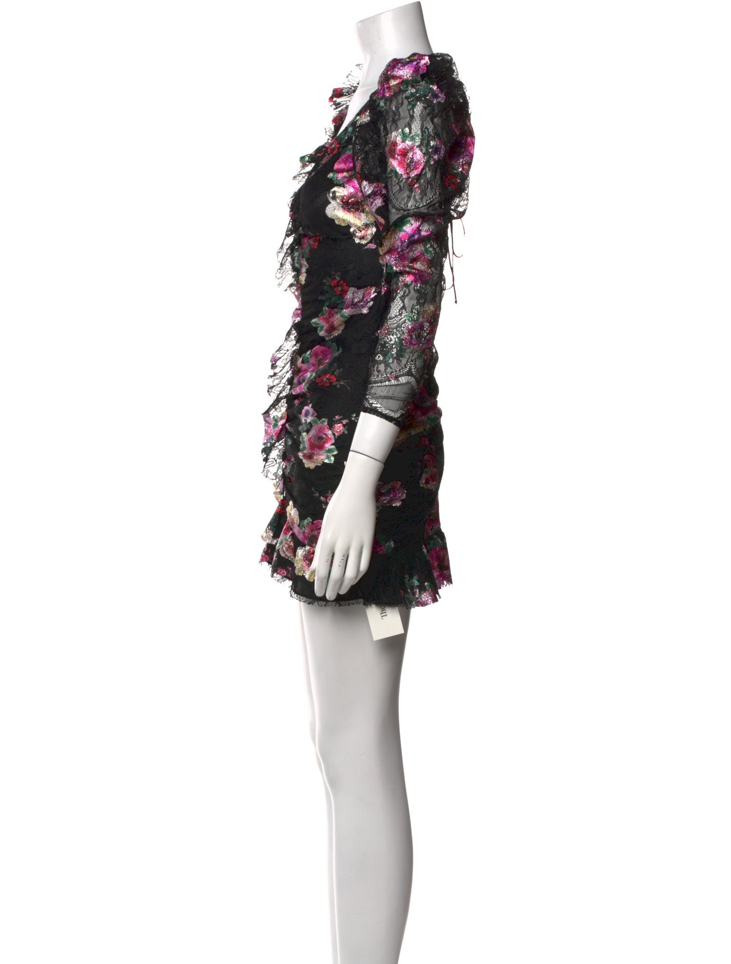 For Love & Lemons Floral Print Mini Dress