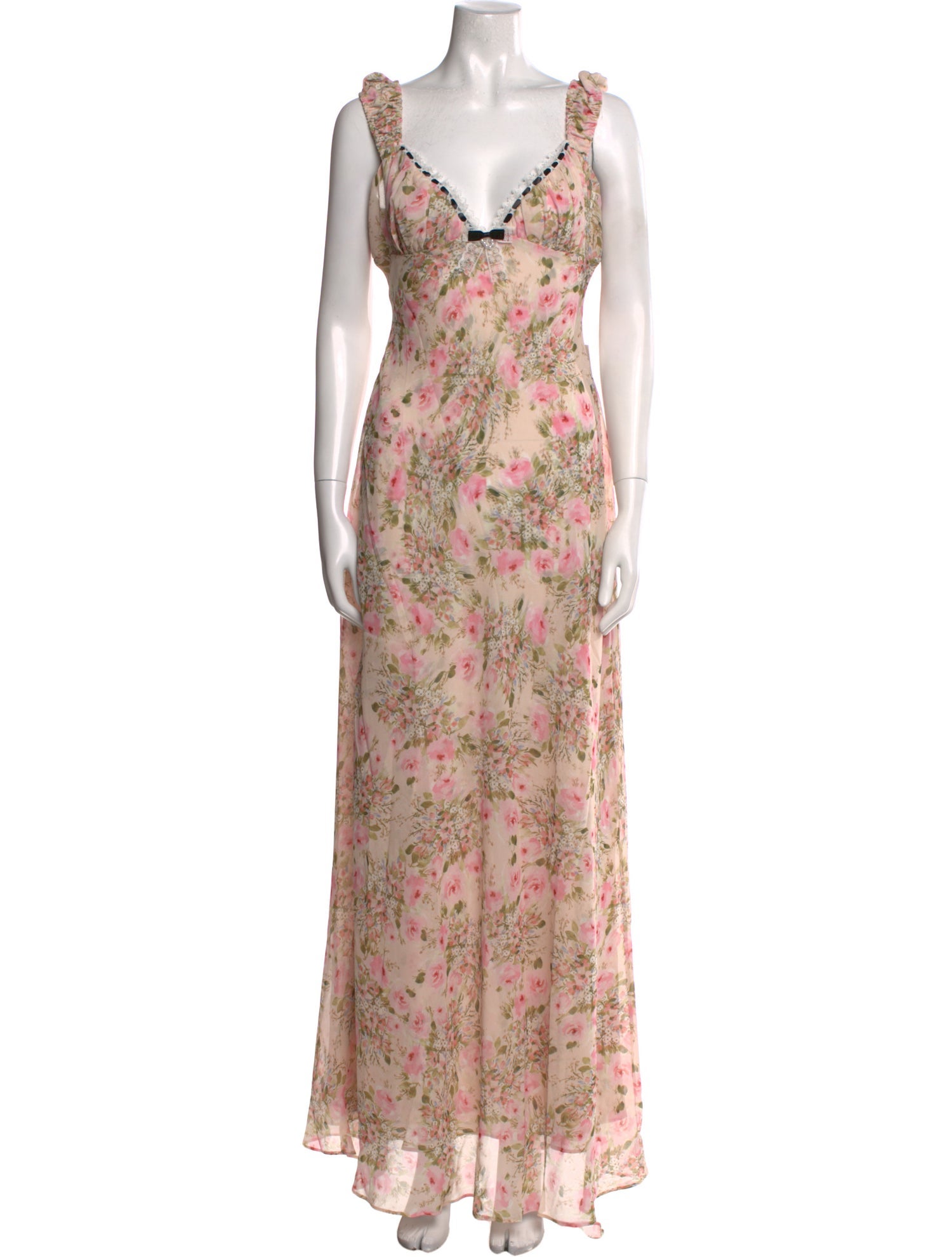For Love & Lemons Floral Print Long Dress w/ Tags