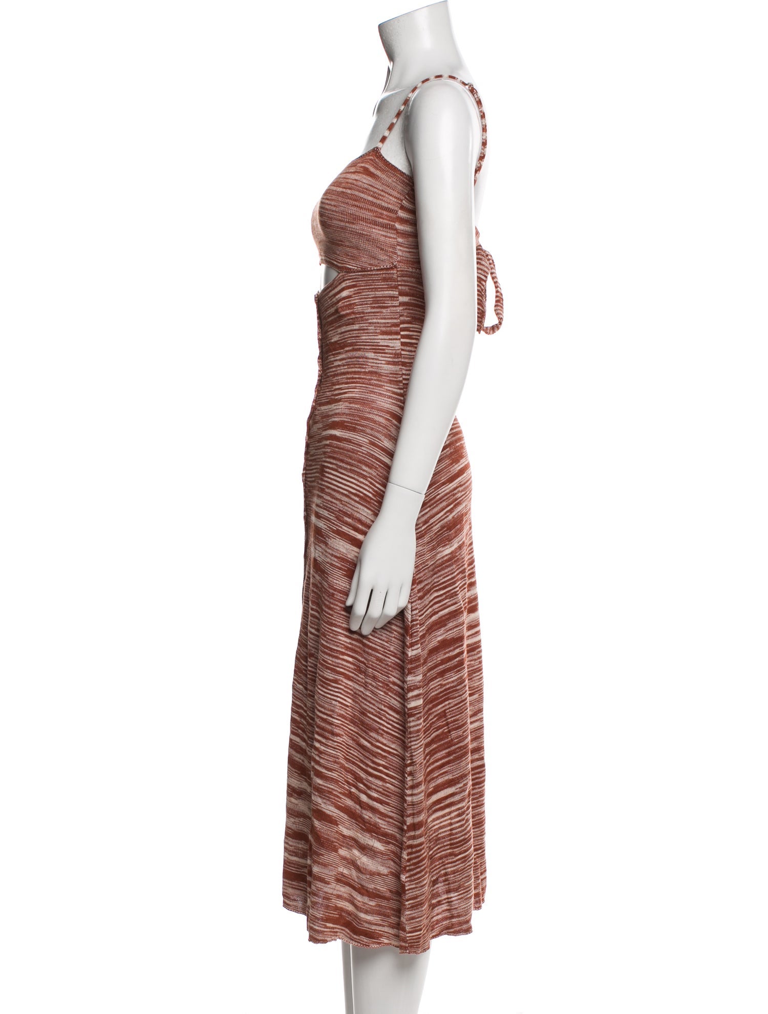 For Love & Lemons Striped Midi Length Dress w/ Tags