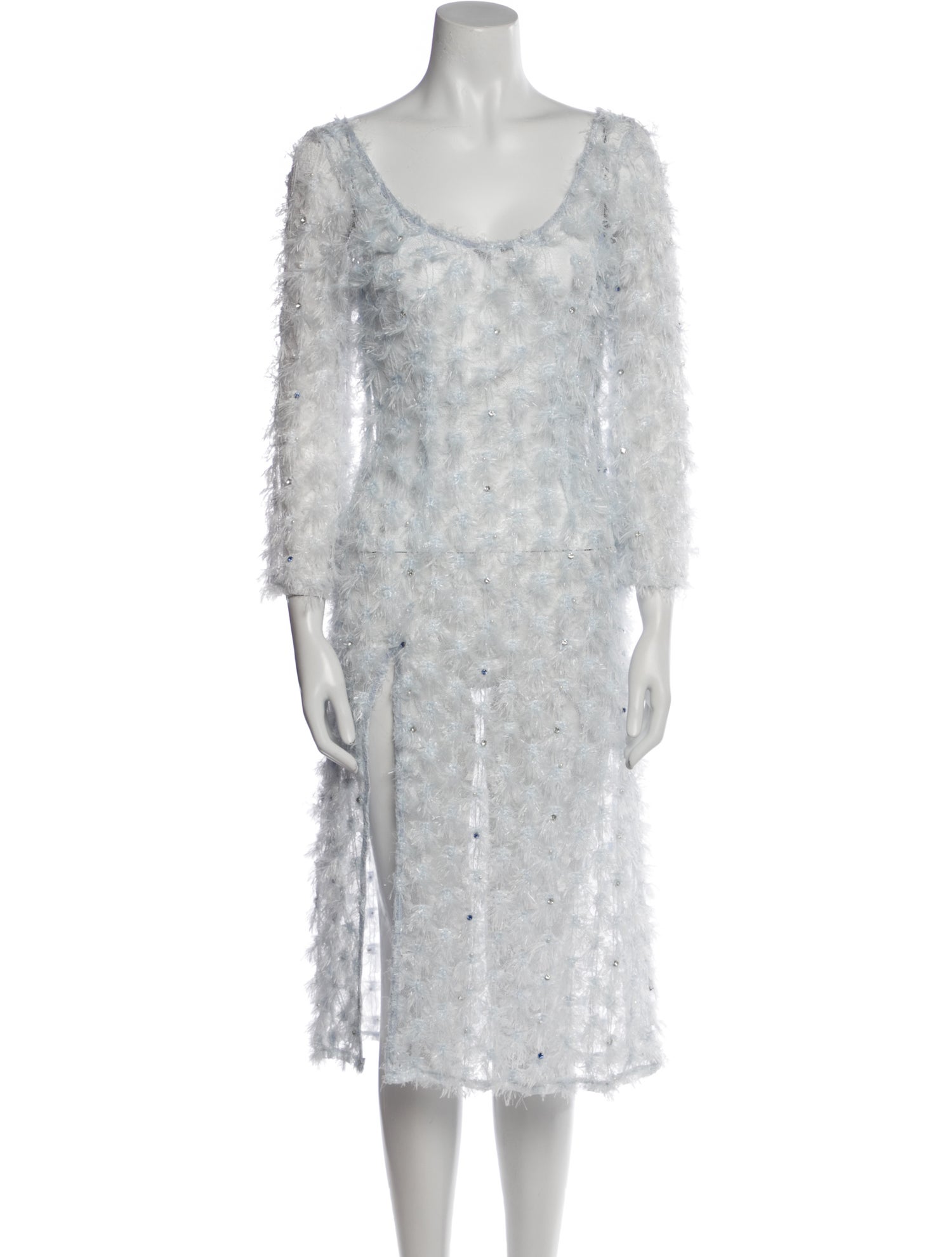 For Love & Lemons Scoop Neck Midi Length Dress