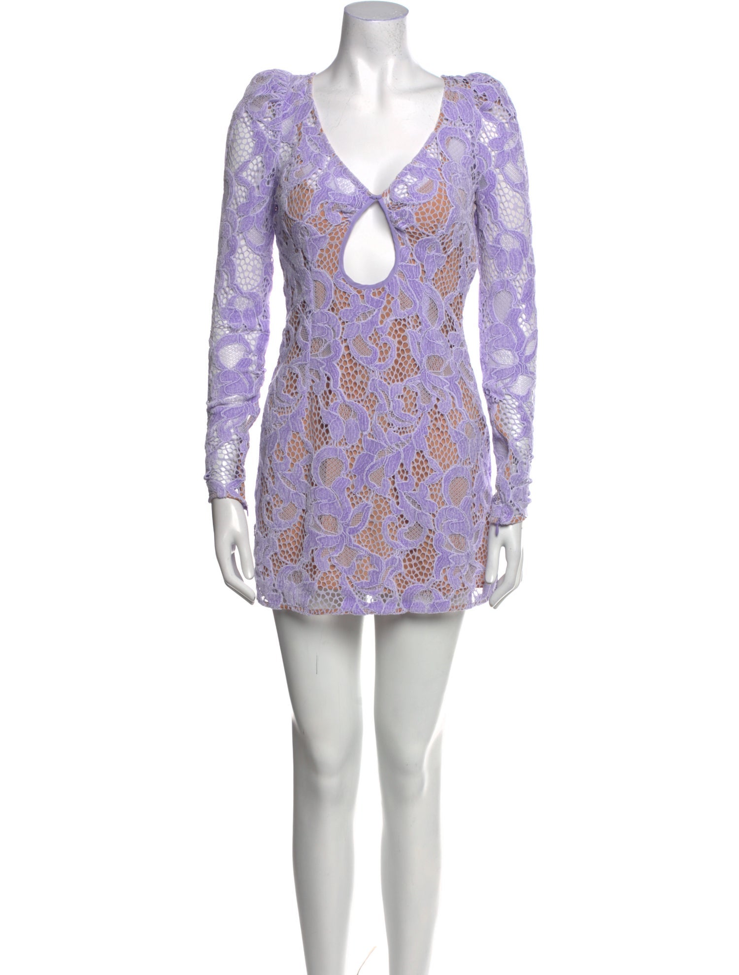 For Love & Lemons Lace Pattern Mini Dress