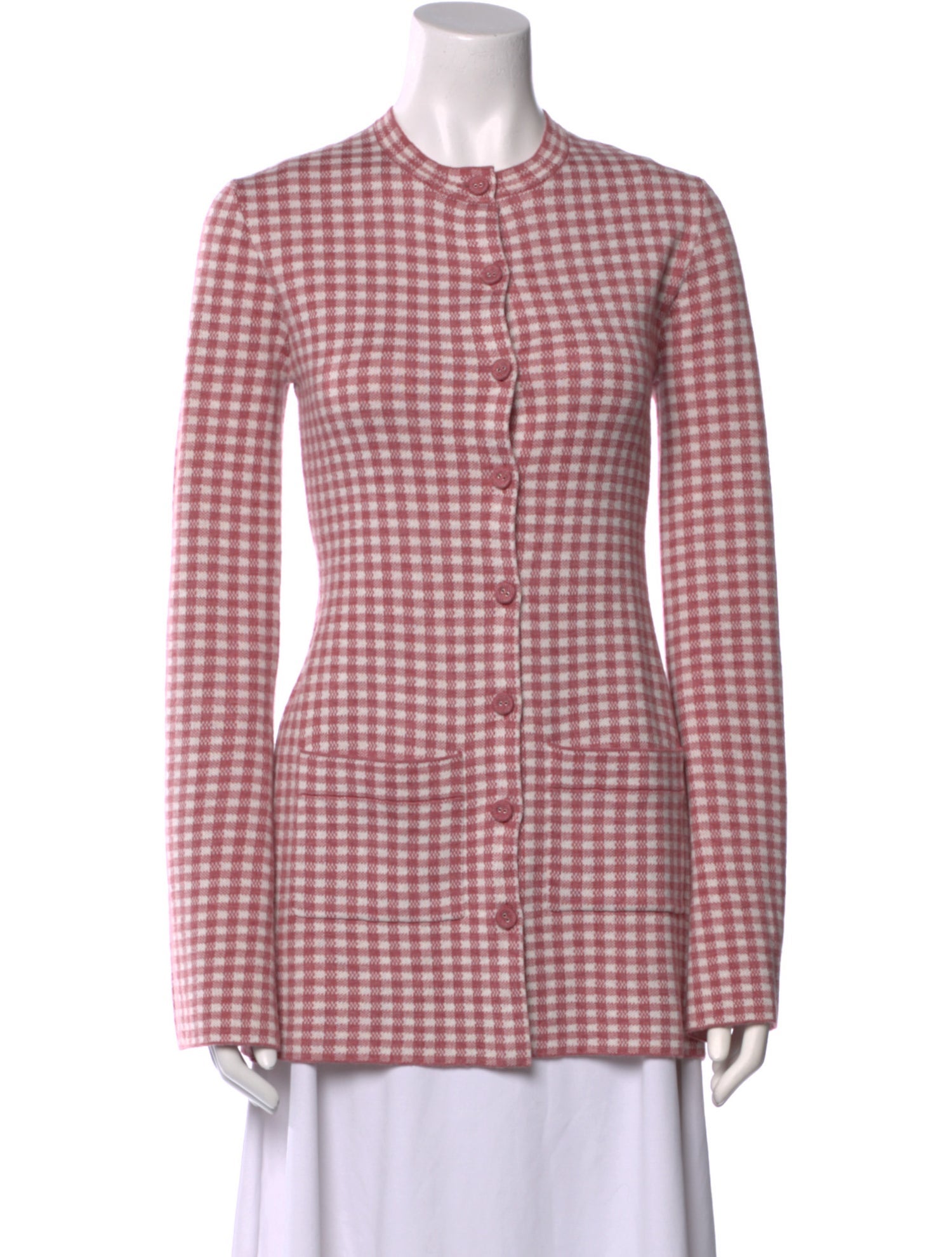 For Love & Lemons Plaid Print Crew Neck Sweater