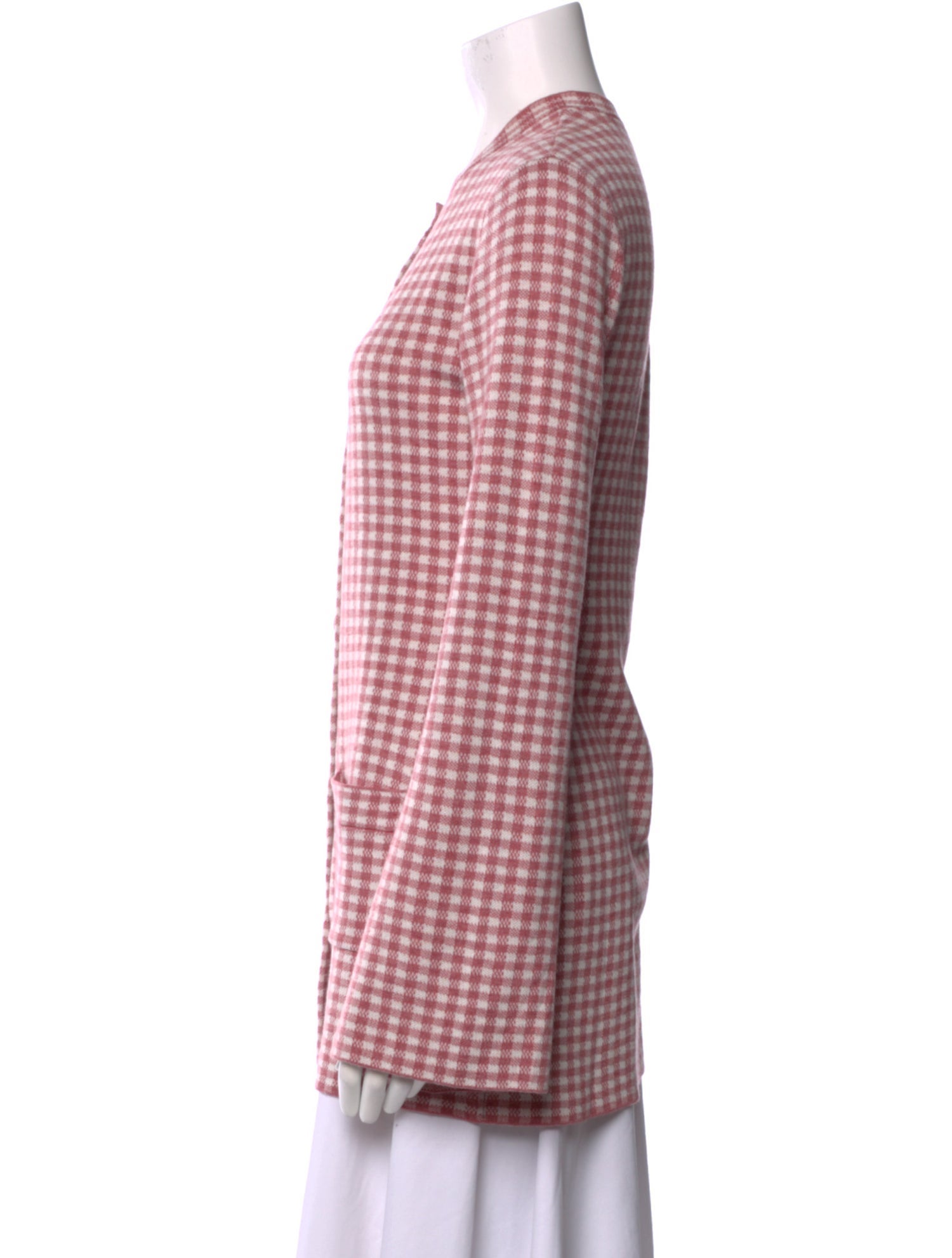 For Love & Lemons Plaid Print Crew Neck Sweater