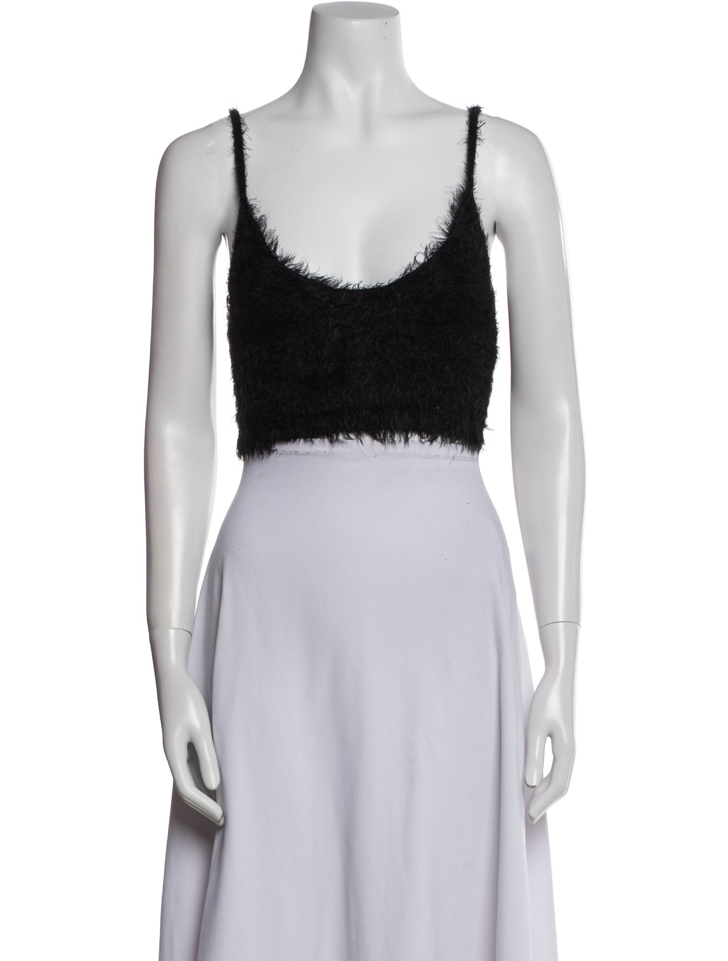 For Love & Lemons Nylon Scoop Neck Crop Top