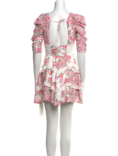 For Love & Lemons Floral Print Mini Dress