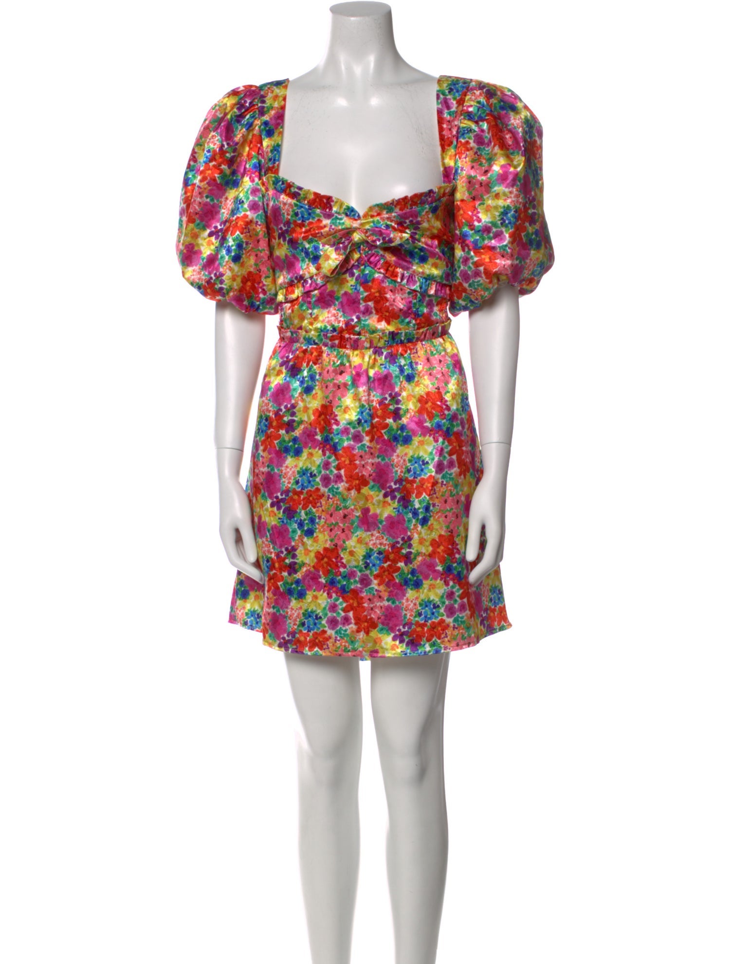 For Love & Lemons Floral Print Mini Dress