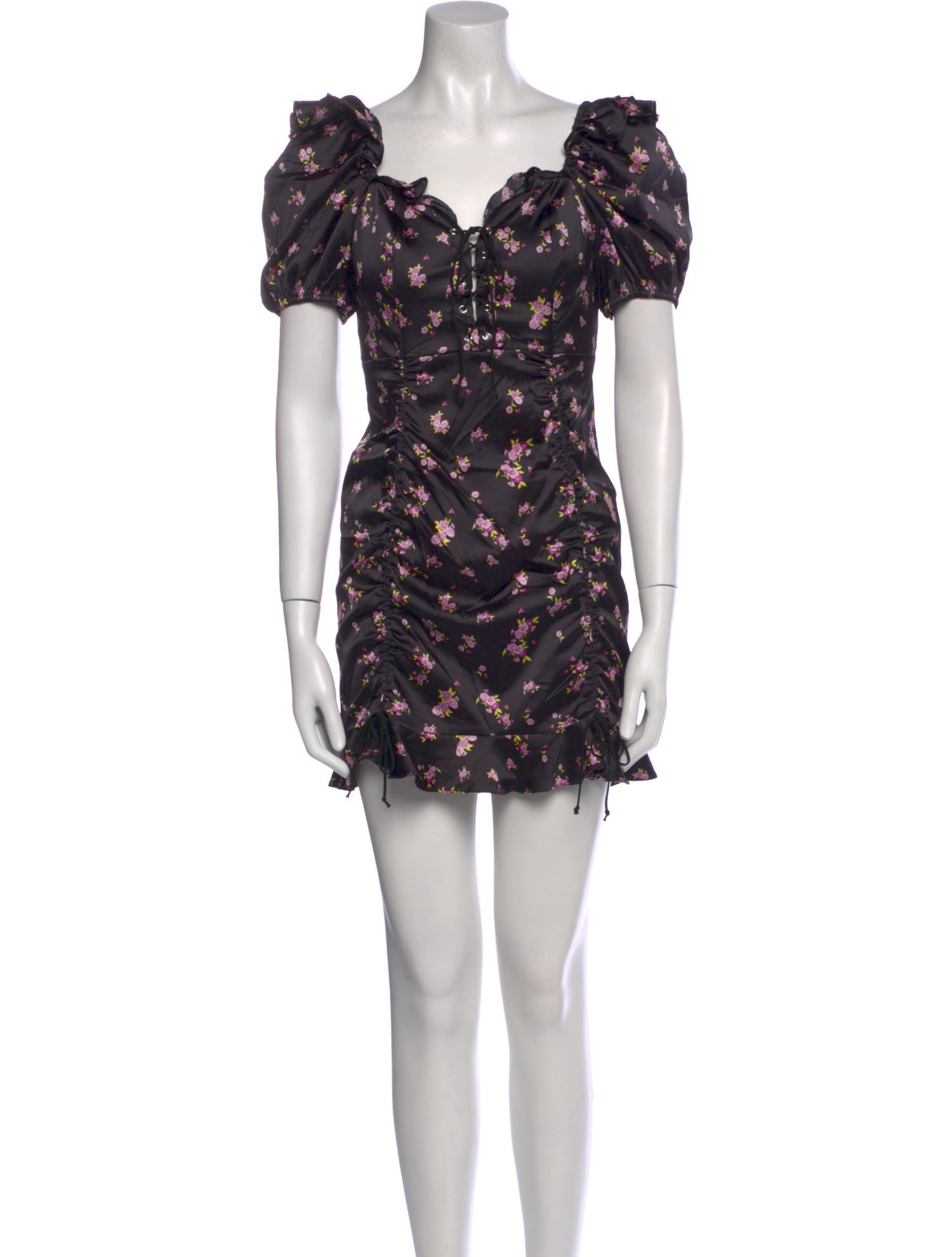 For Love & Lemons Floral Print Mini Dress