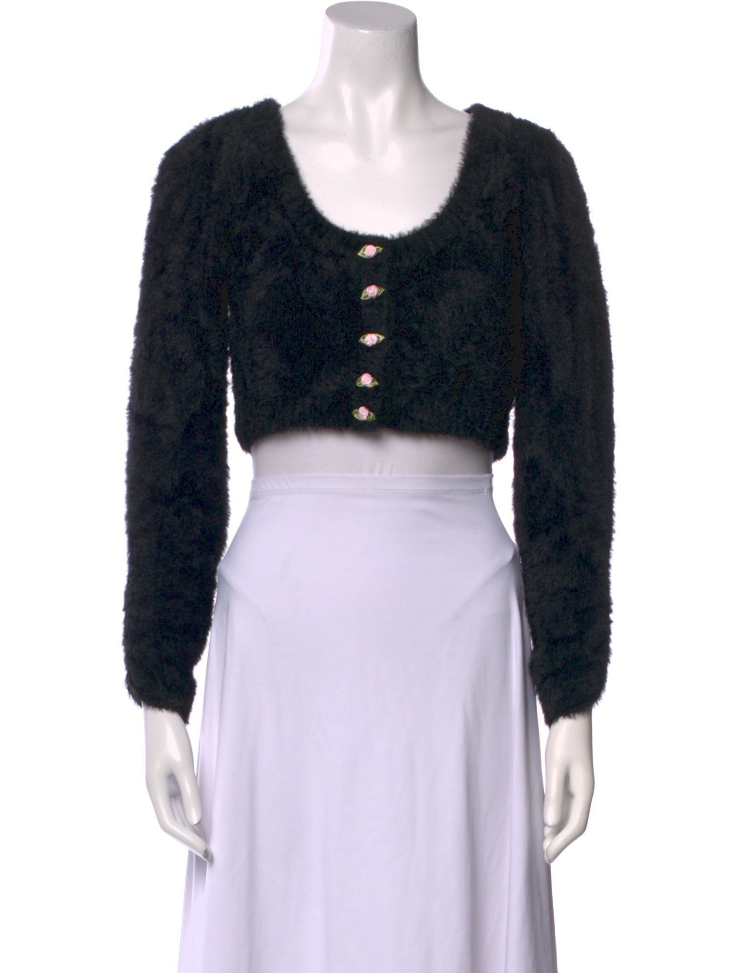 For Love & Lemons Nylon Scoop Neck Sweater