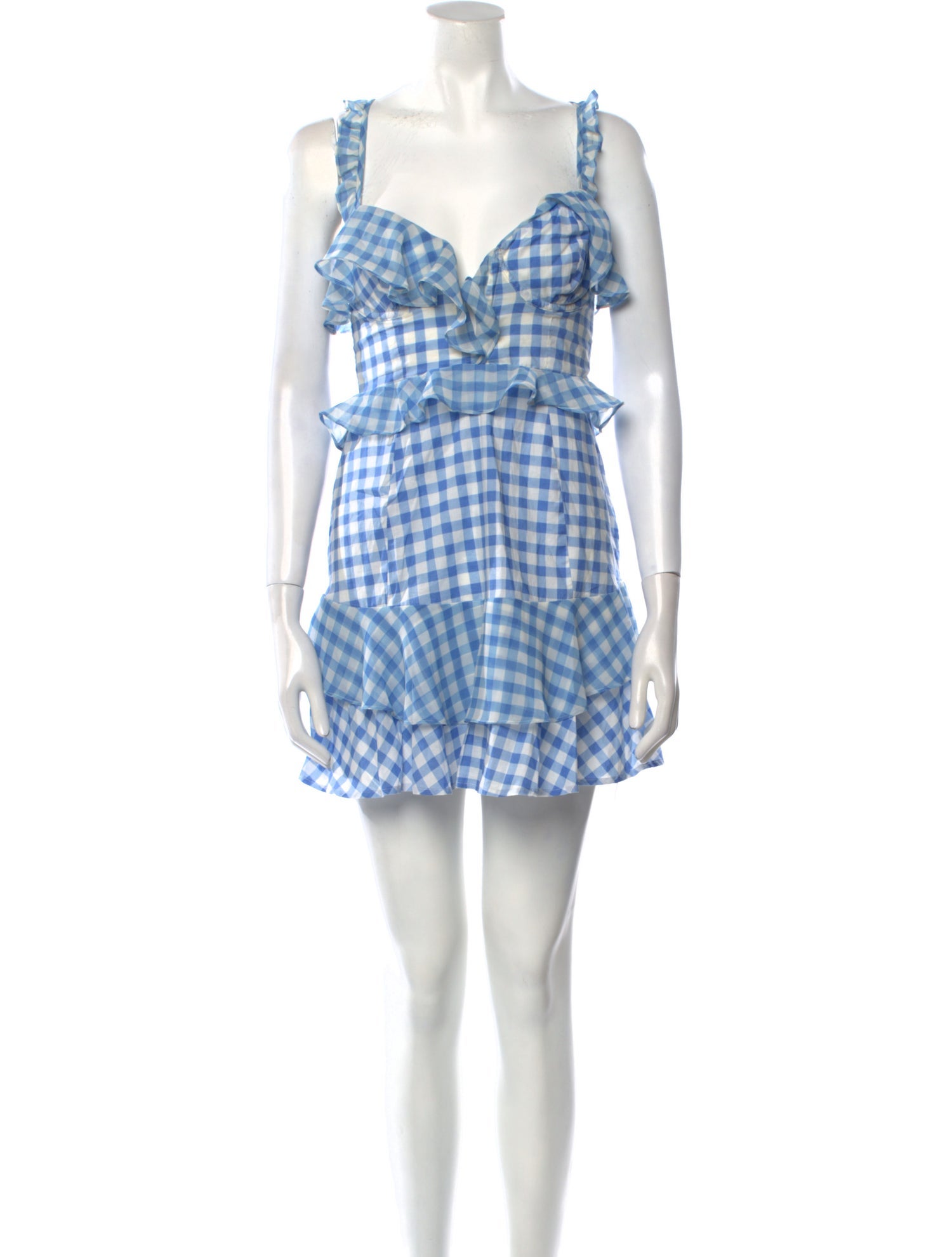 For Love & Lemons Plaid Print Mini Dress