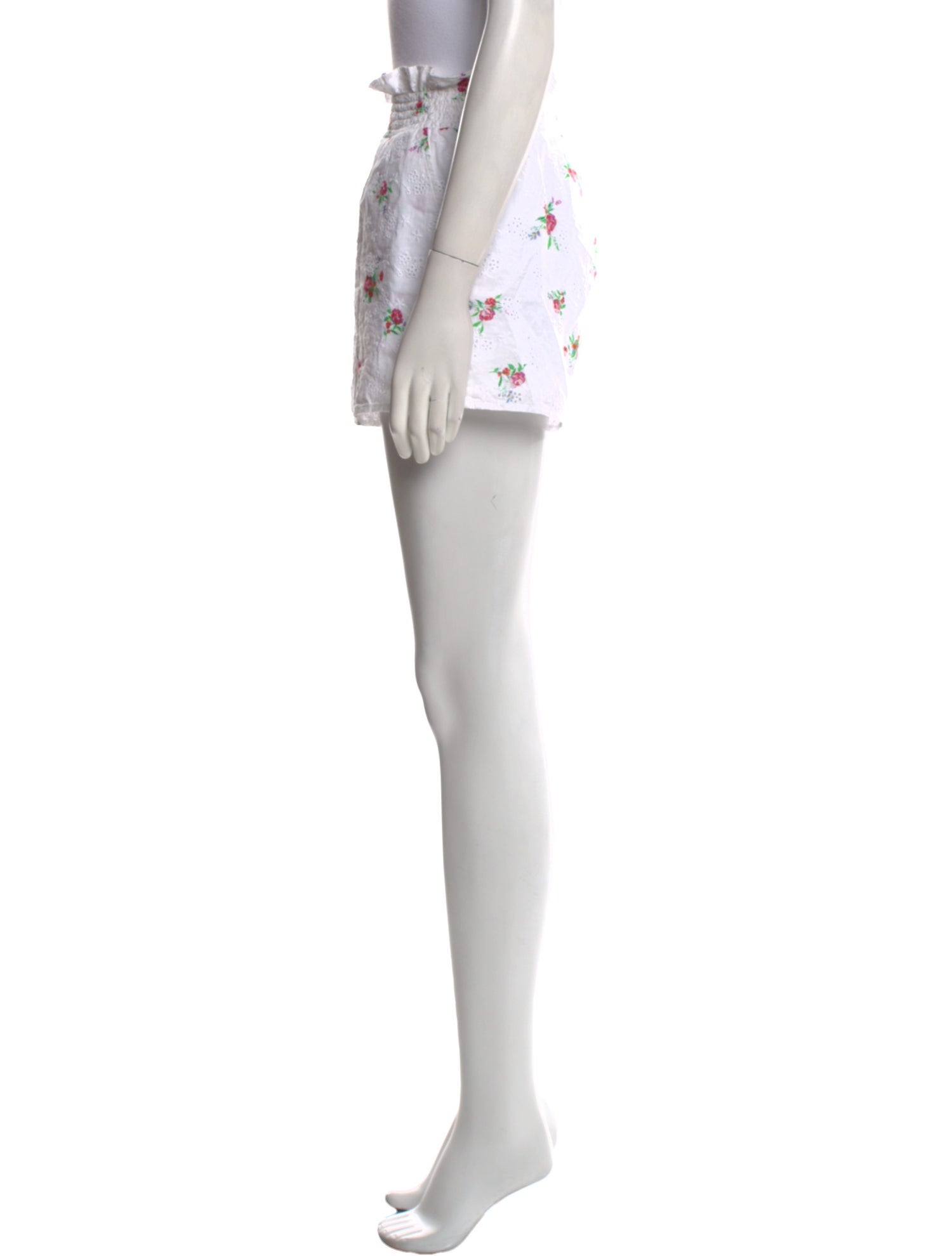 For Love & Lemons Floral Print Mini Shorts