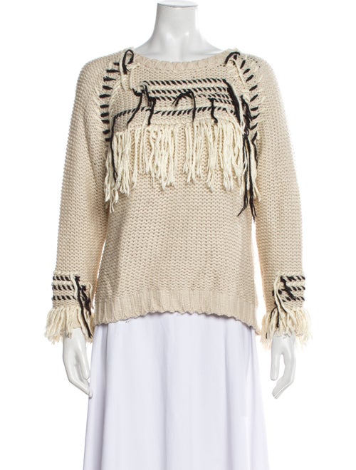 For Love & Lemons Striped Bateau Neckline Sweater