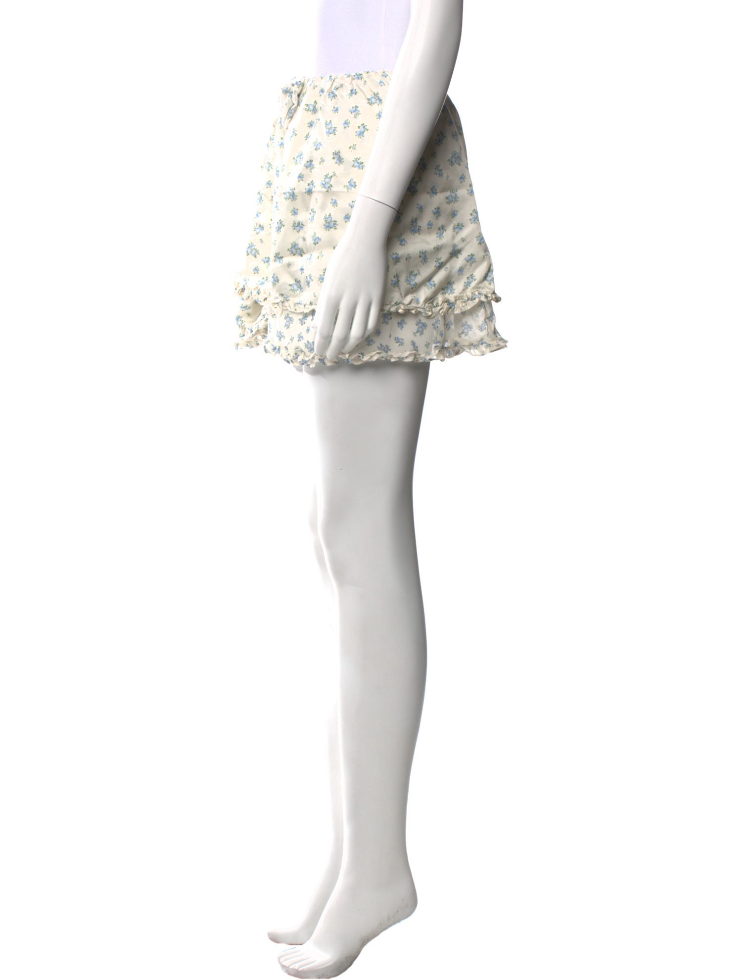 For Love & Lemons Floral Print Mini Skirt