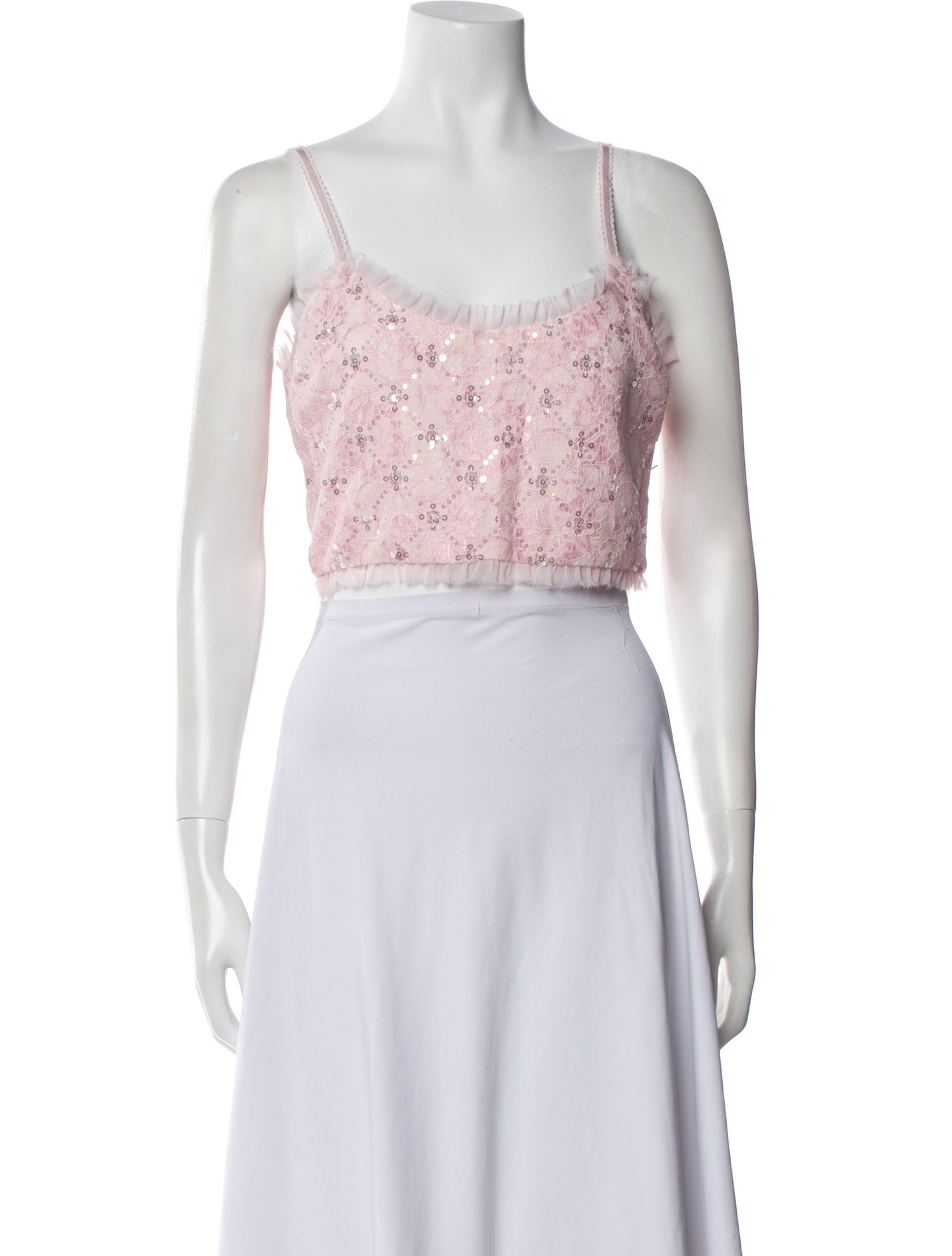 For Love & Lemons Floral Print Square Neckline Crop Top w/ Tags