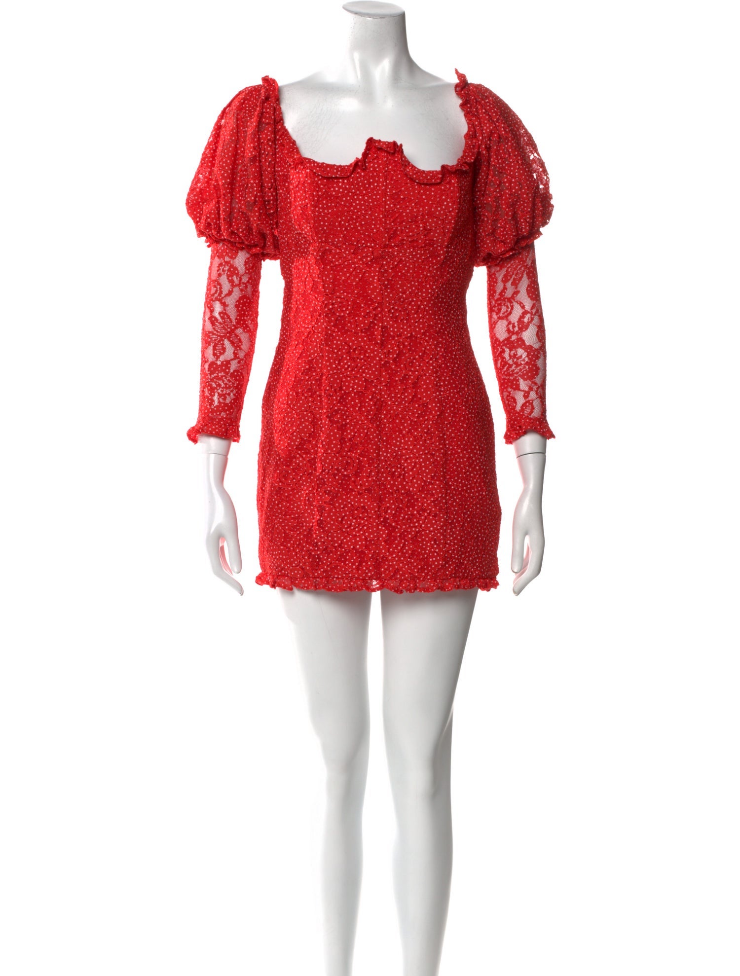 For Love & Lemons Lace Pattern Mini Dress