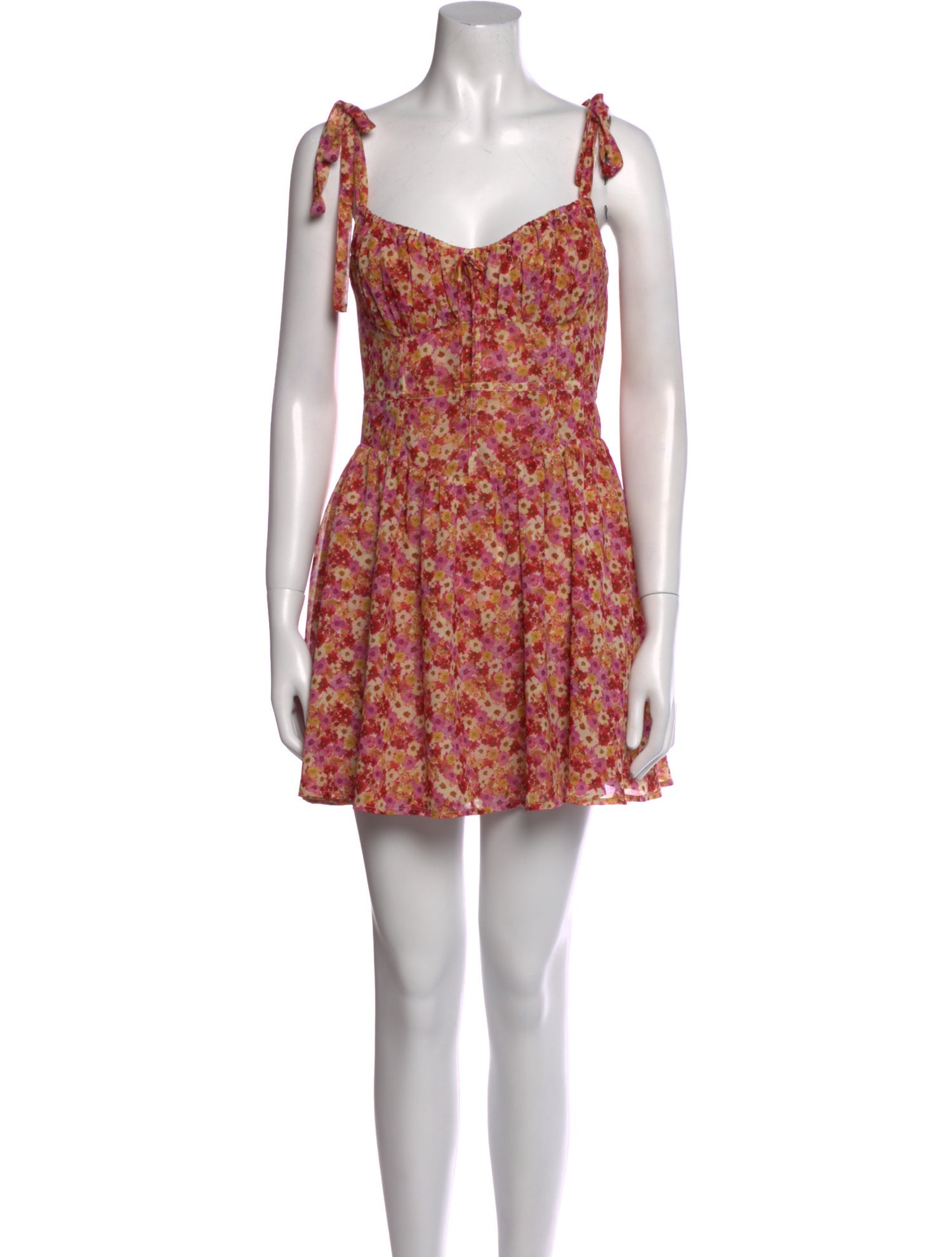 For Love & Lemons Floral Print Mini Dress