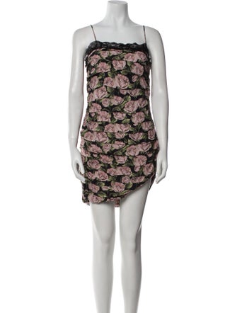 For Love & Lemons Floral Print Mini Dress