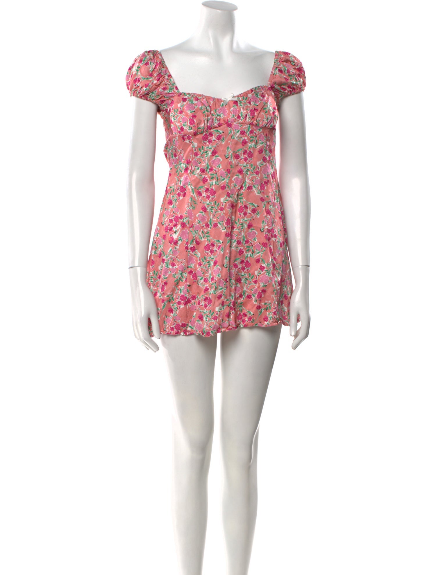 For Love & Lemons Floral Print Mini Dress