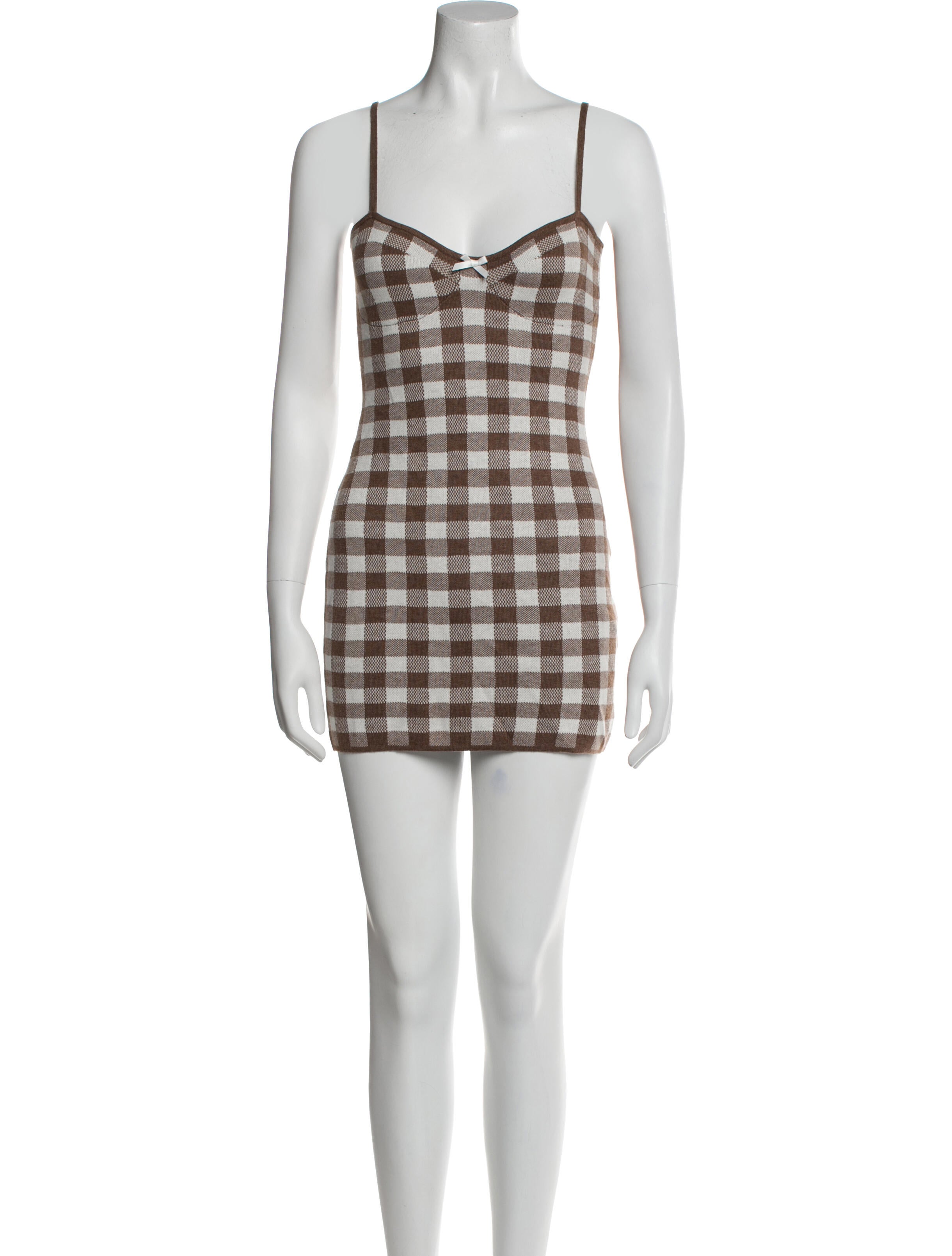 For Love & Lemons Plaid Print Mini Dress