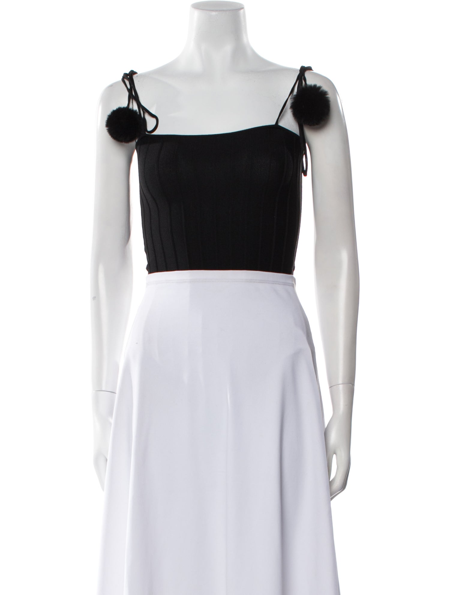 For Love & Lemons Square Neckline Sleeveless Crop Top