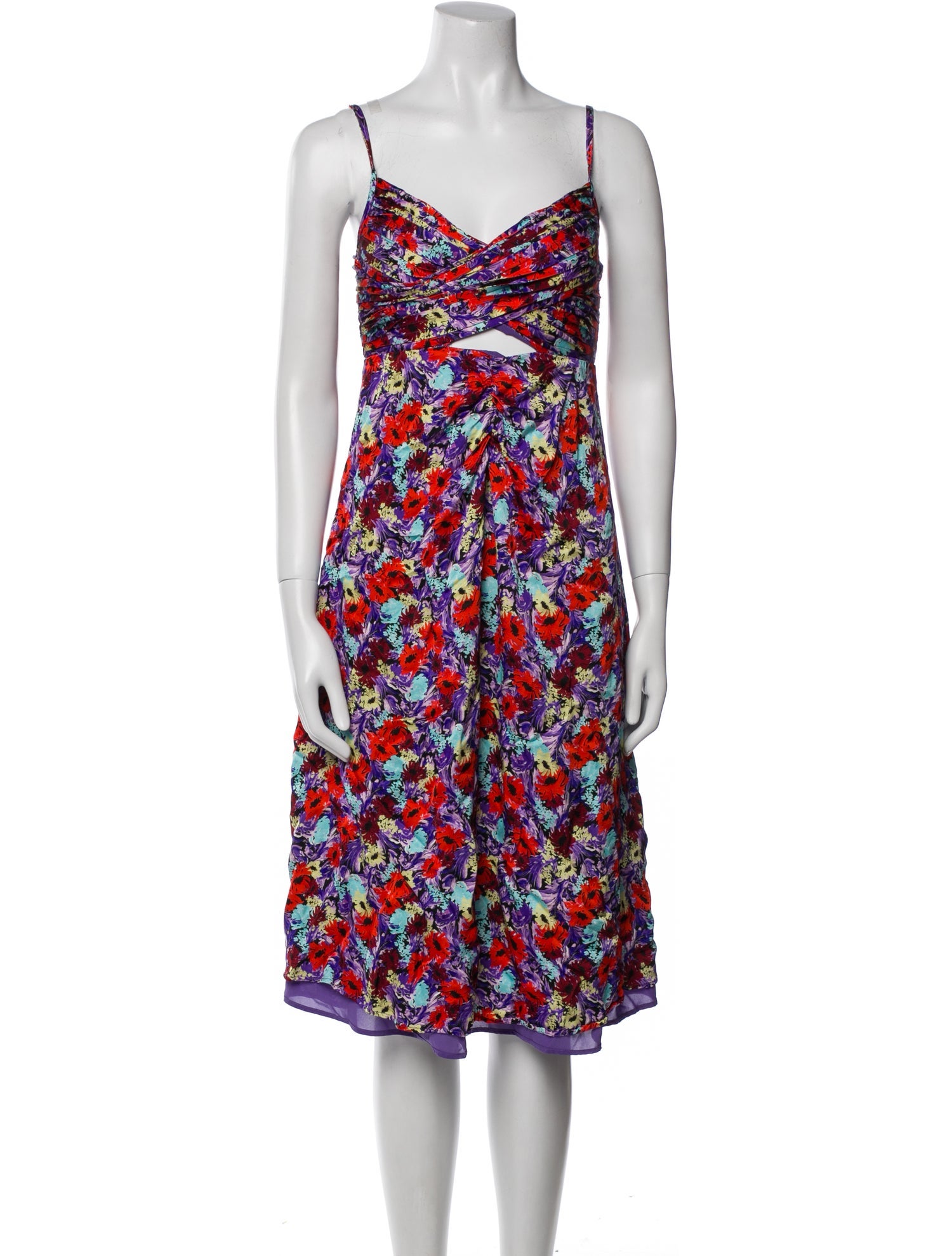 For Love & Lemons Floral Print Knee-Length Dress