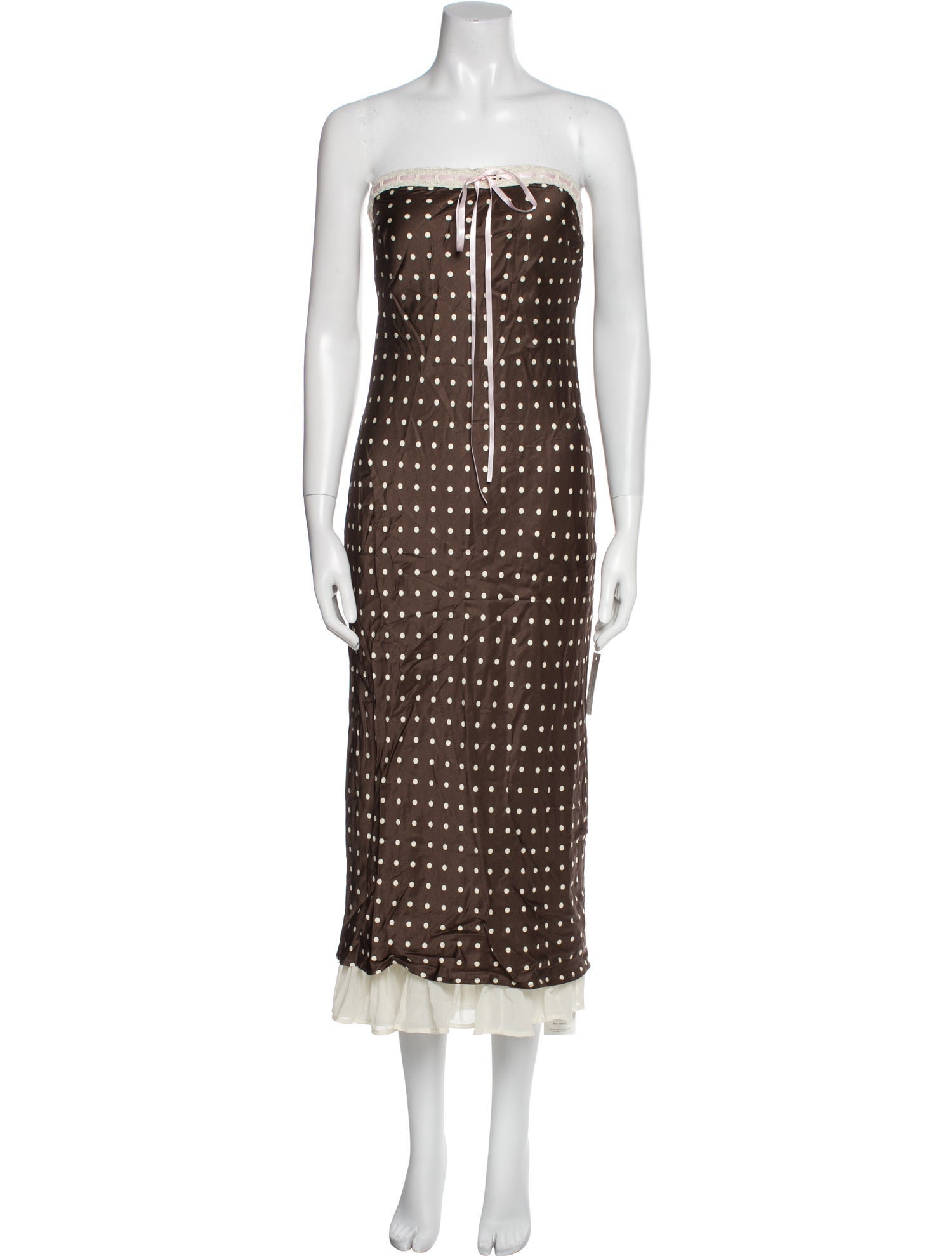 For Love & Lemons Polka Dot Print Midi Length Dress w/ Tags