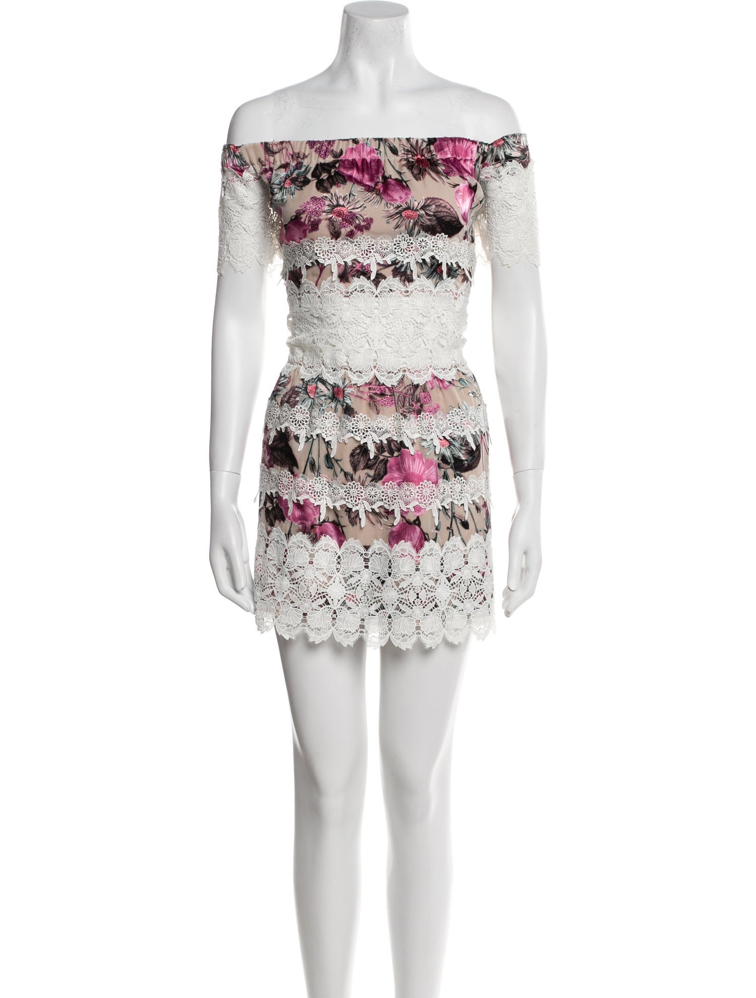 For Love & Lemons Floral Print Mini Dress