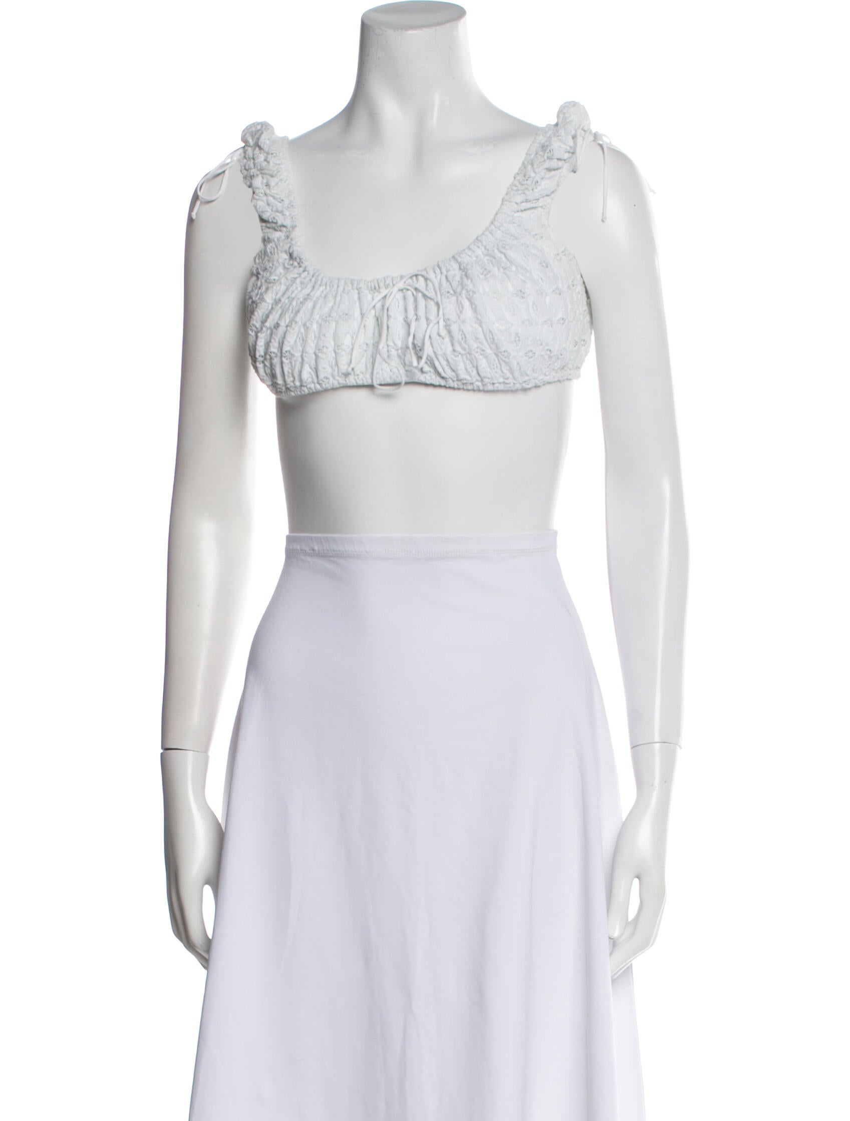 For Love & Lemons Scoop Neck Sleeveless Crop Top