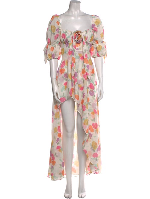 For Love & Lemons Floral Print Long Dress