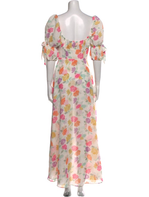 For Love & Lemons Floral Print Long Dress