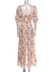 For Love & Lemons Floral Print Long Dress