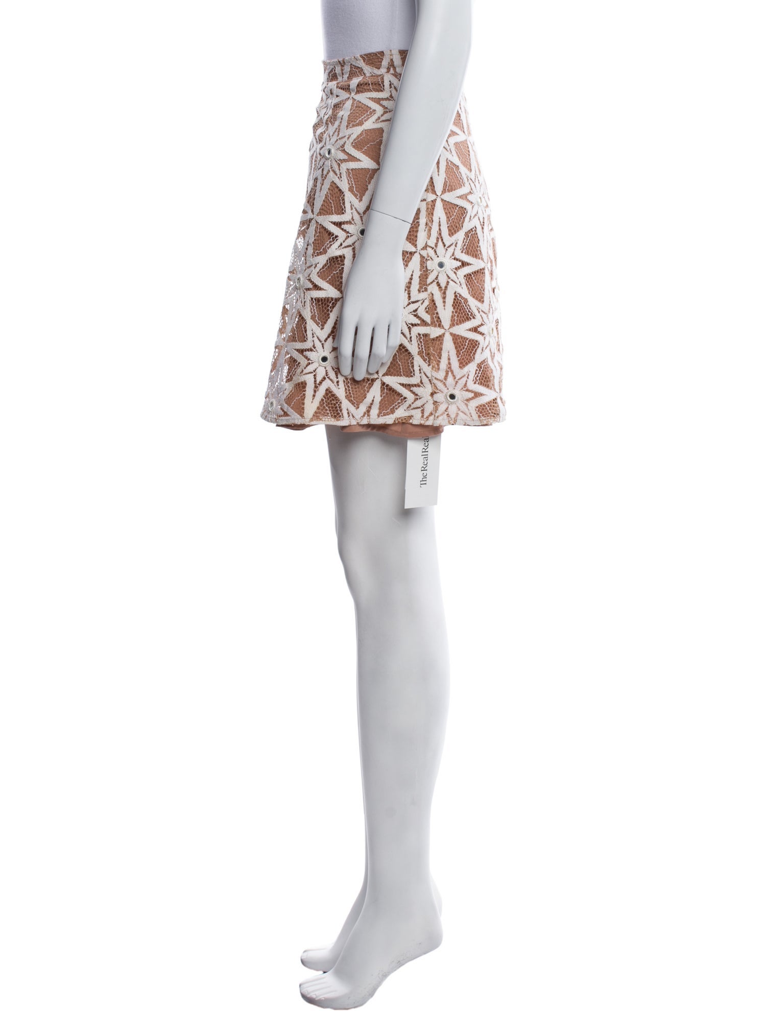 For Love & Lemons Printed Mini Skirt