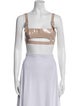 For Love & Lemons High Roller Latex Square Neckline Crop Top