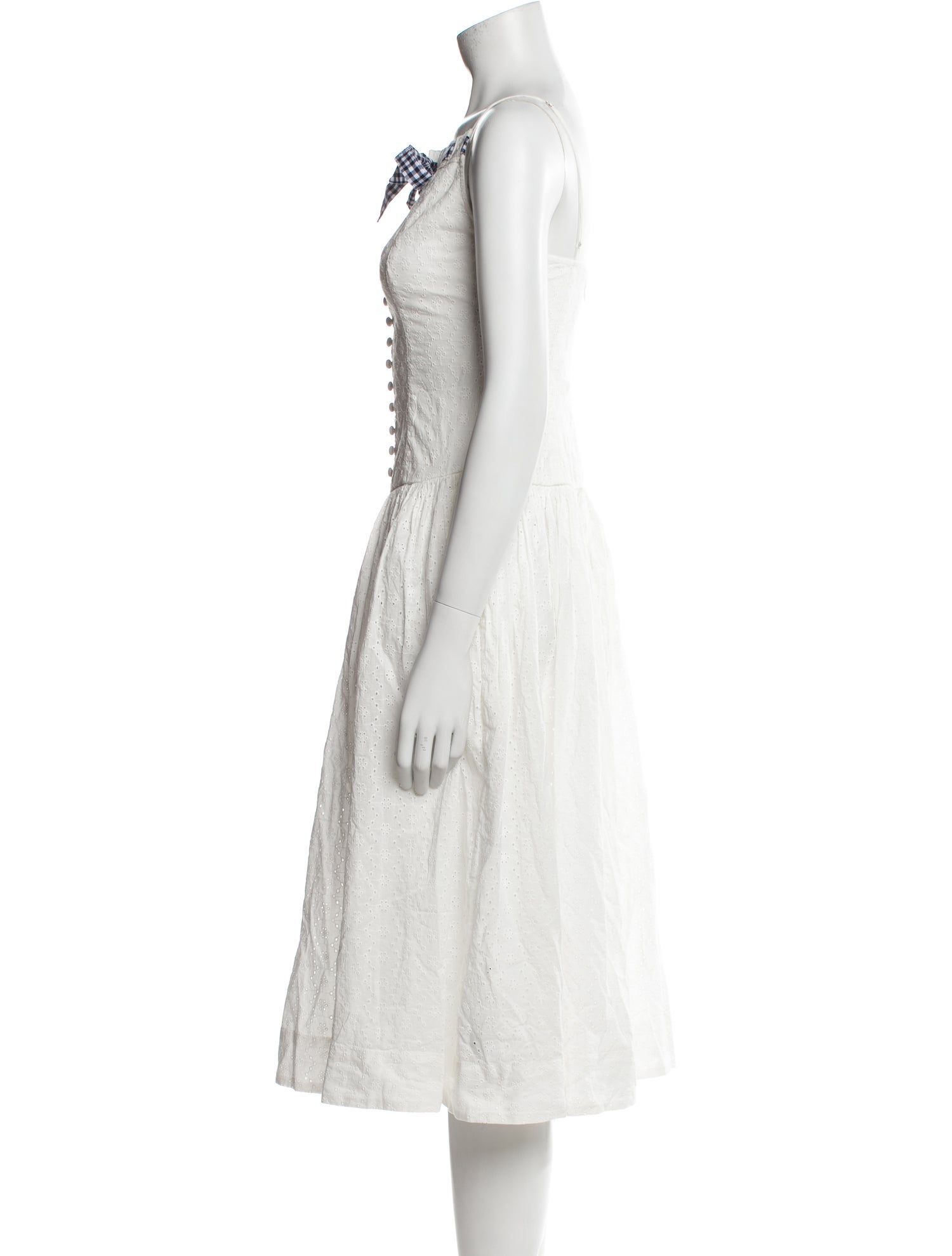 For Love & Lemons Square Neckline Midi Length Dress