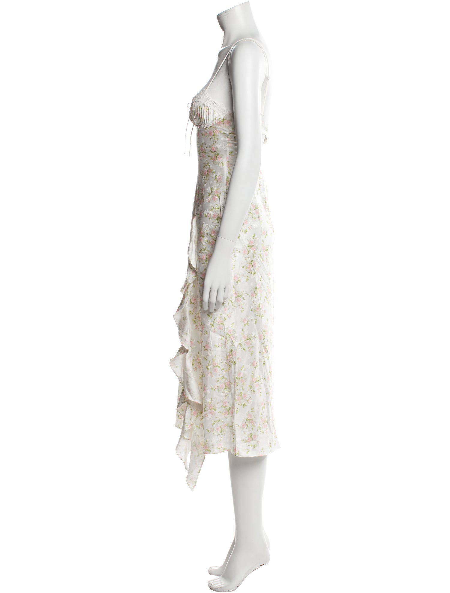 For Love & Lemons Floral Print Midi Length Dress